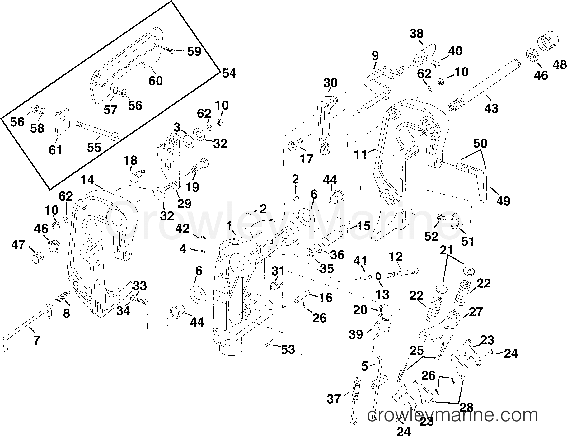 2004 Outboard 40 - E40DELSRC - SWIVEL BRACKET (DR & DE MODELS)
