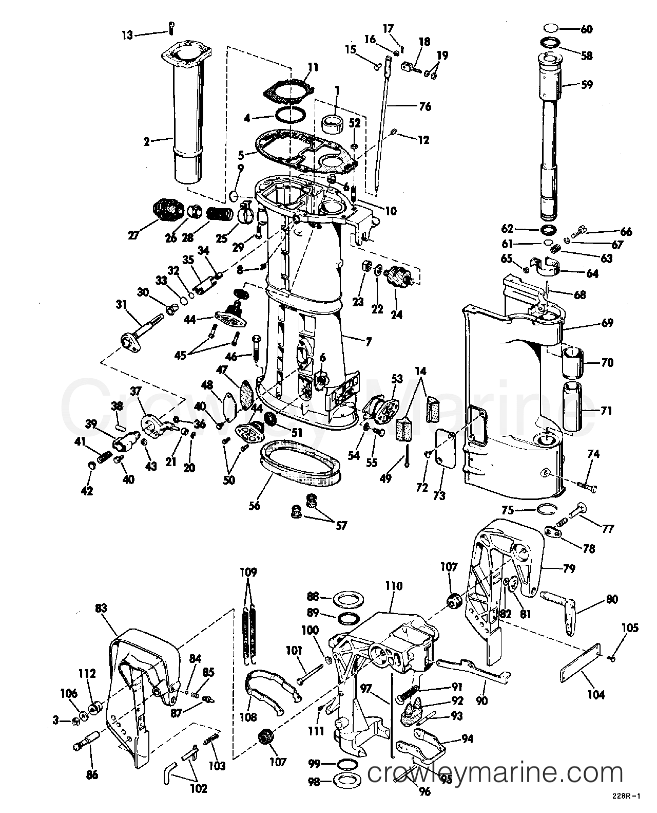 1969 Outboard 40 - 40902R - LOWER UNIT GROUP