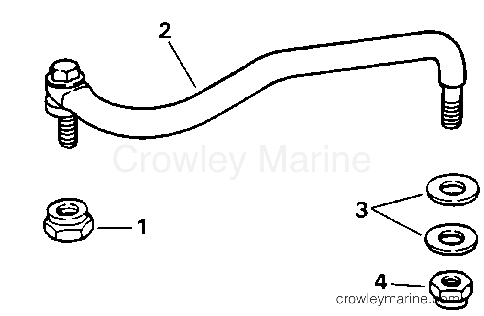 2001 Evinrude Outboards 10 - E10EL4SID STEERING LINK KIT - EL, EVL MODELS ONLY section
