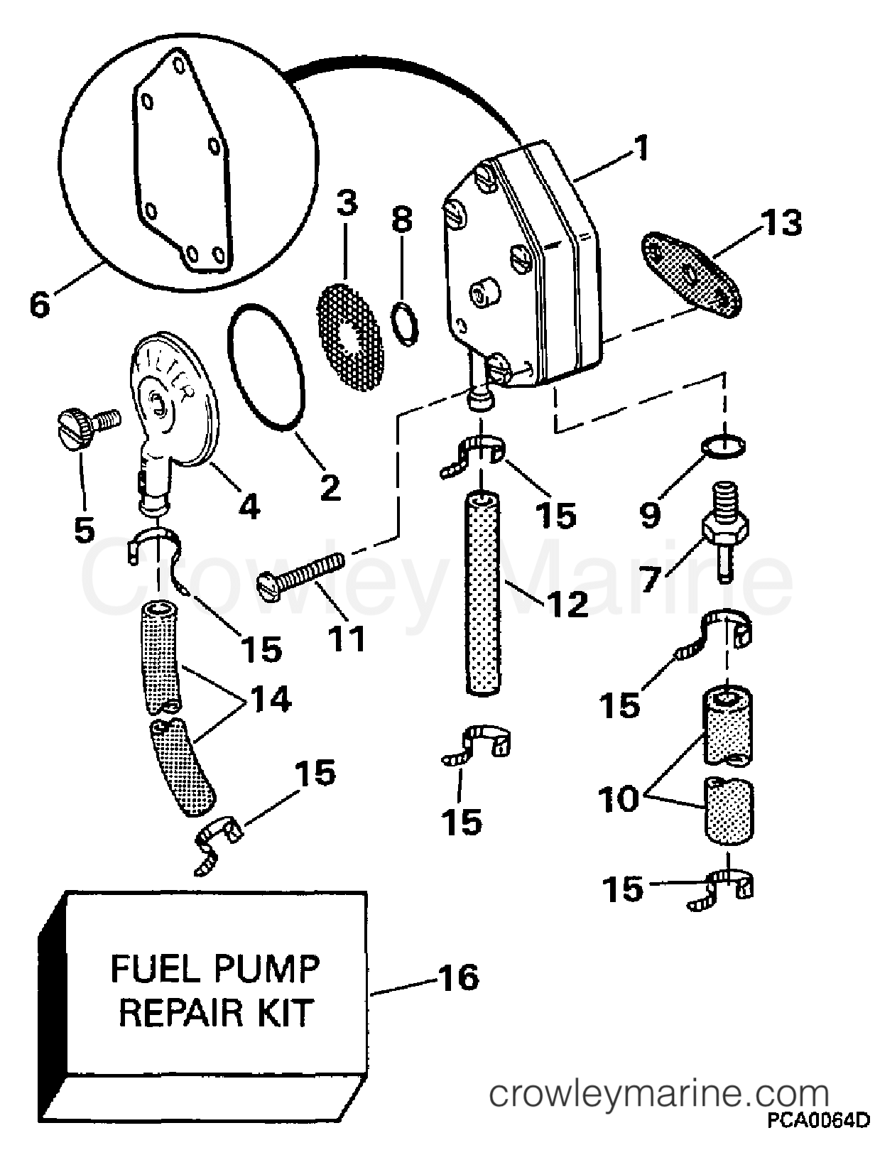 1997 Evinrude Outboards 25 - E25TEEUM FUEL PUMP section