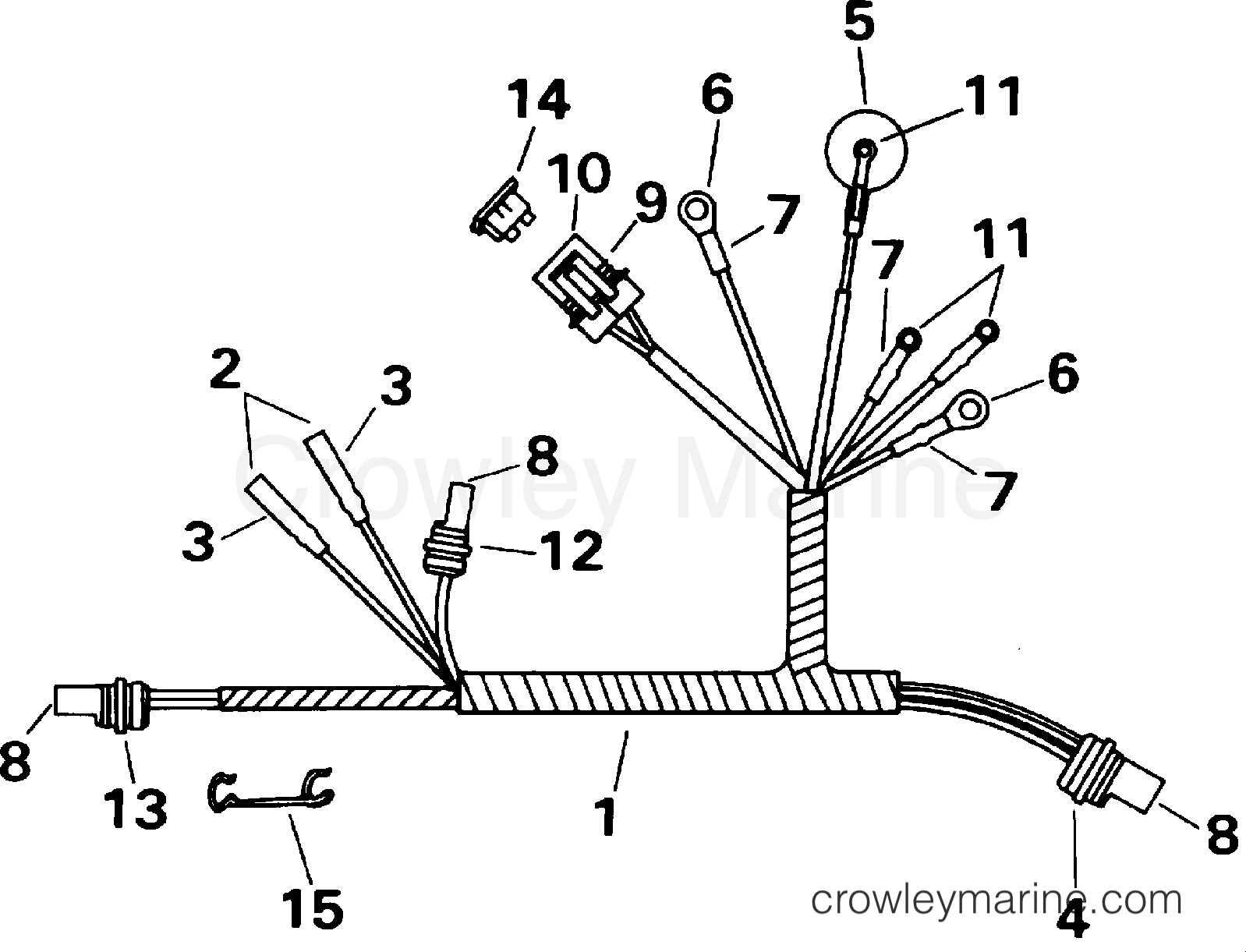 2001 Evinrude Outboards 10 - E10EL4SID MOTOR CABLE - TE MODELS section