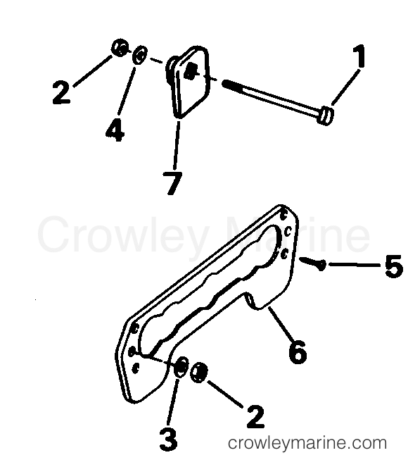 1989 Evinrude Outboards 45 - E45RCE - TRANSOM MOUNT KIT section