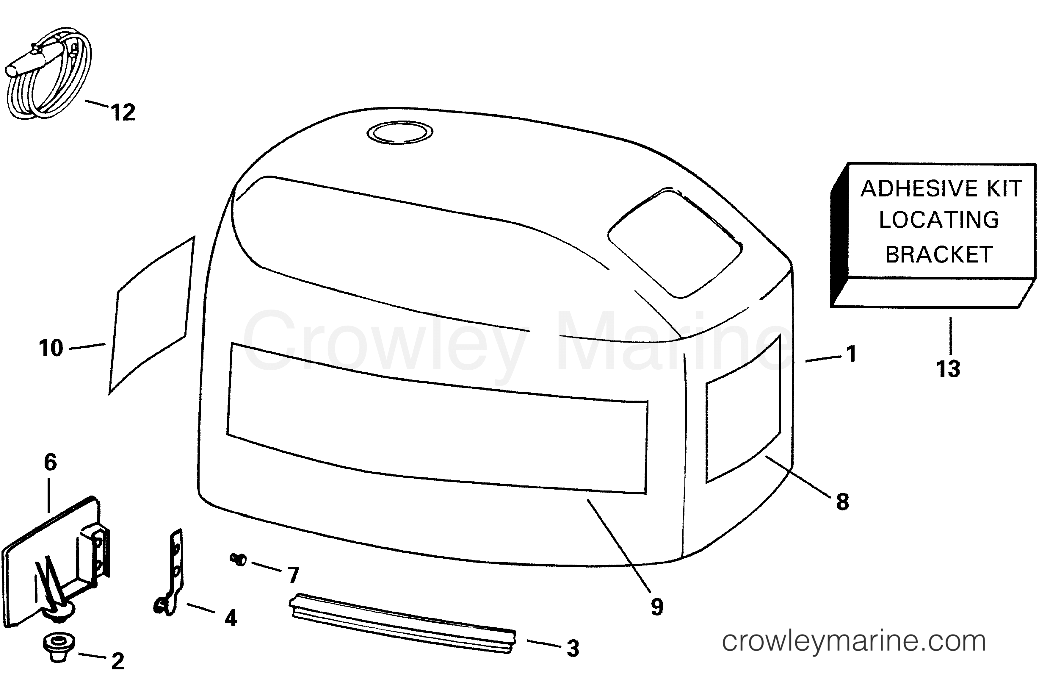 2001 Outboard 25 - J25RL3SIE - ENGINE COVER
