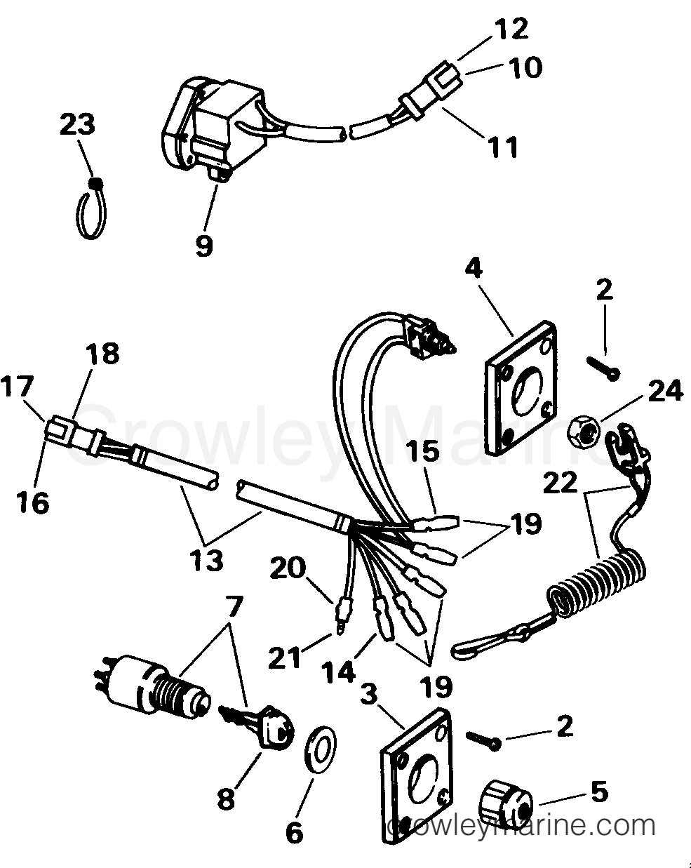 1998 Rigging Accessories - Electrical System - IGNITION SWITCH KIT -- SINGLE BEZEL