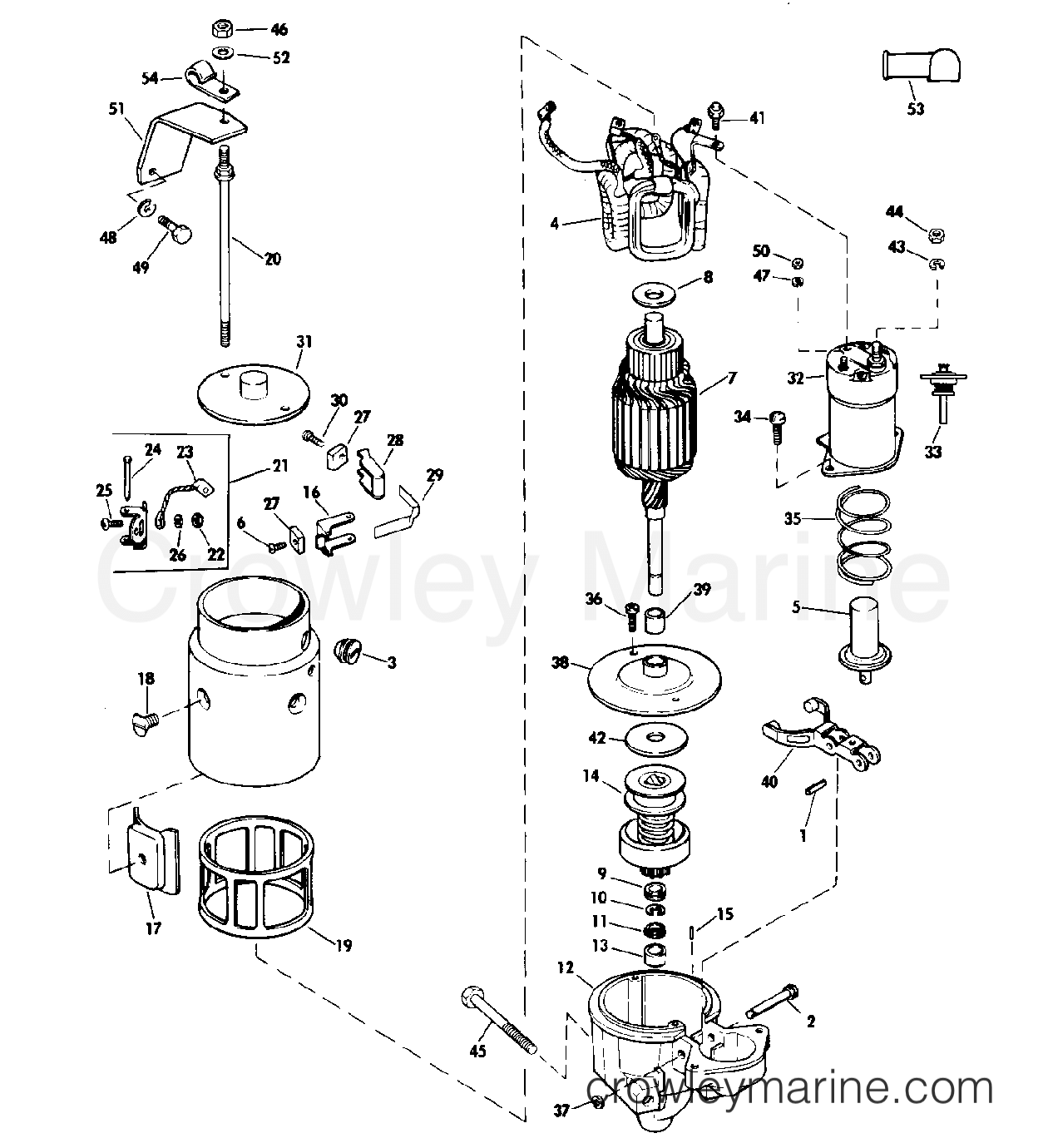 1983 Stern Drive 3 - 302FPHRCTR - STARTER MOTOR GROUP