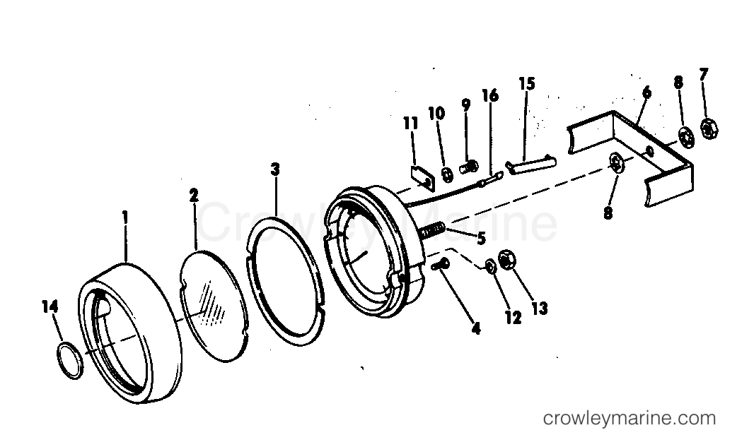 1974 Rigging Accessories - Instruments - TACHOMETER KIT-SUN SHADE