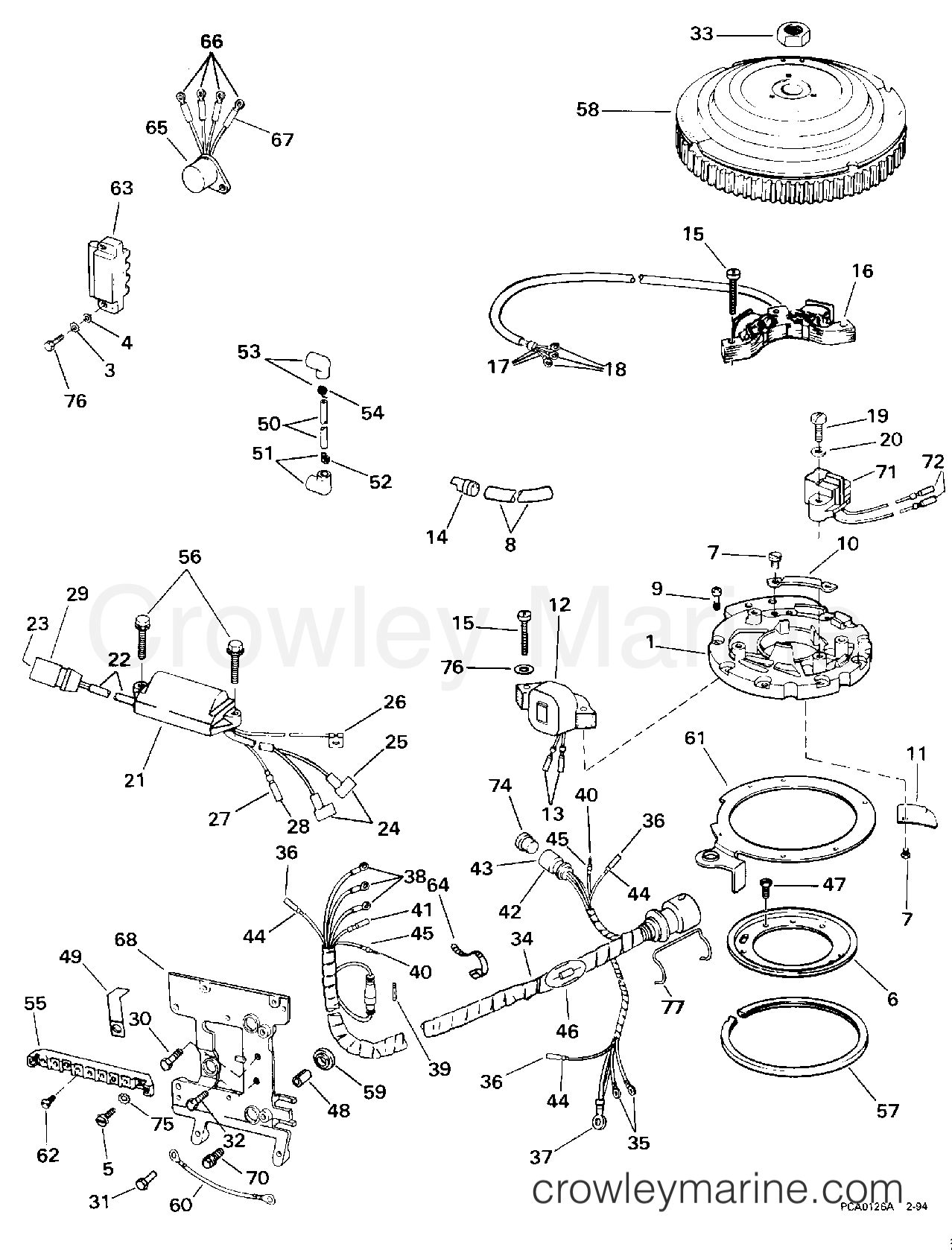1994 Outboard 48 - J48ESLERD - IGNITION SYSTEM