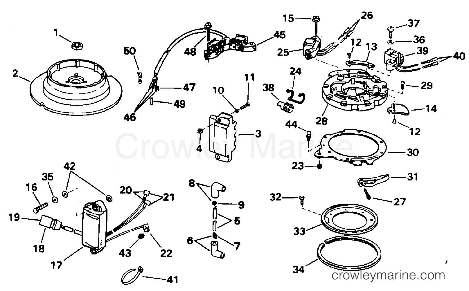 1995 Outboard 15 - J15EEOD - IGNITION - ROPE