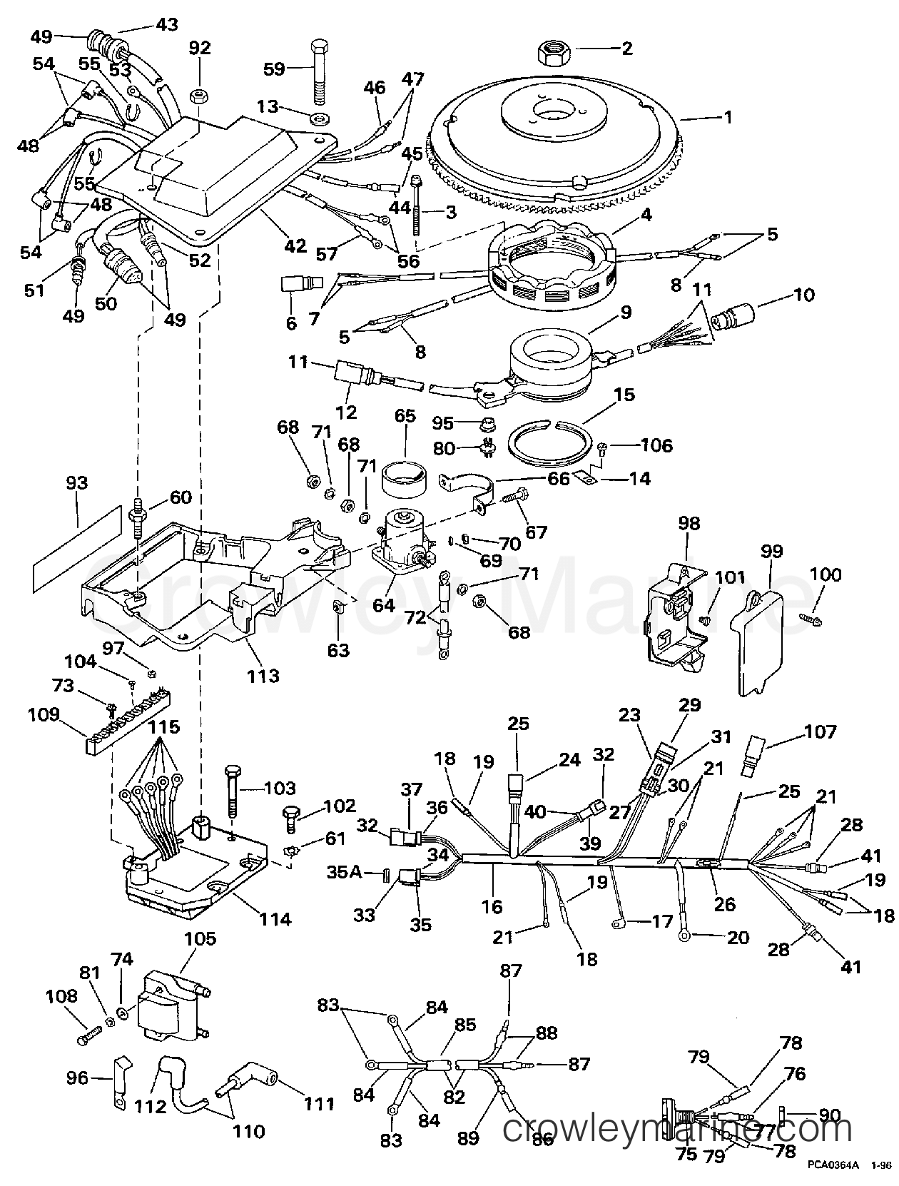 1997 Evinrude Outboards 130 - BE130TLEUB IGNITION SYSTEM section