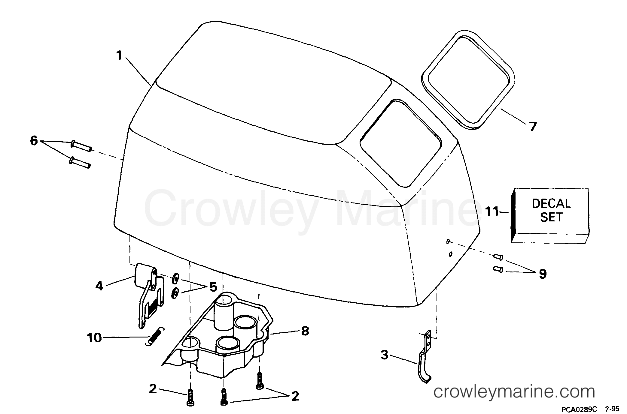1999 Outboard 8 - E8DREEA - ENGINE COVER