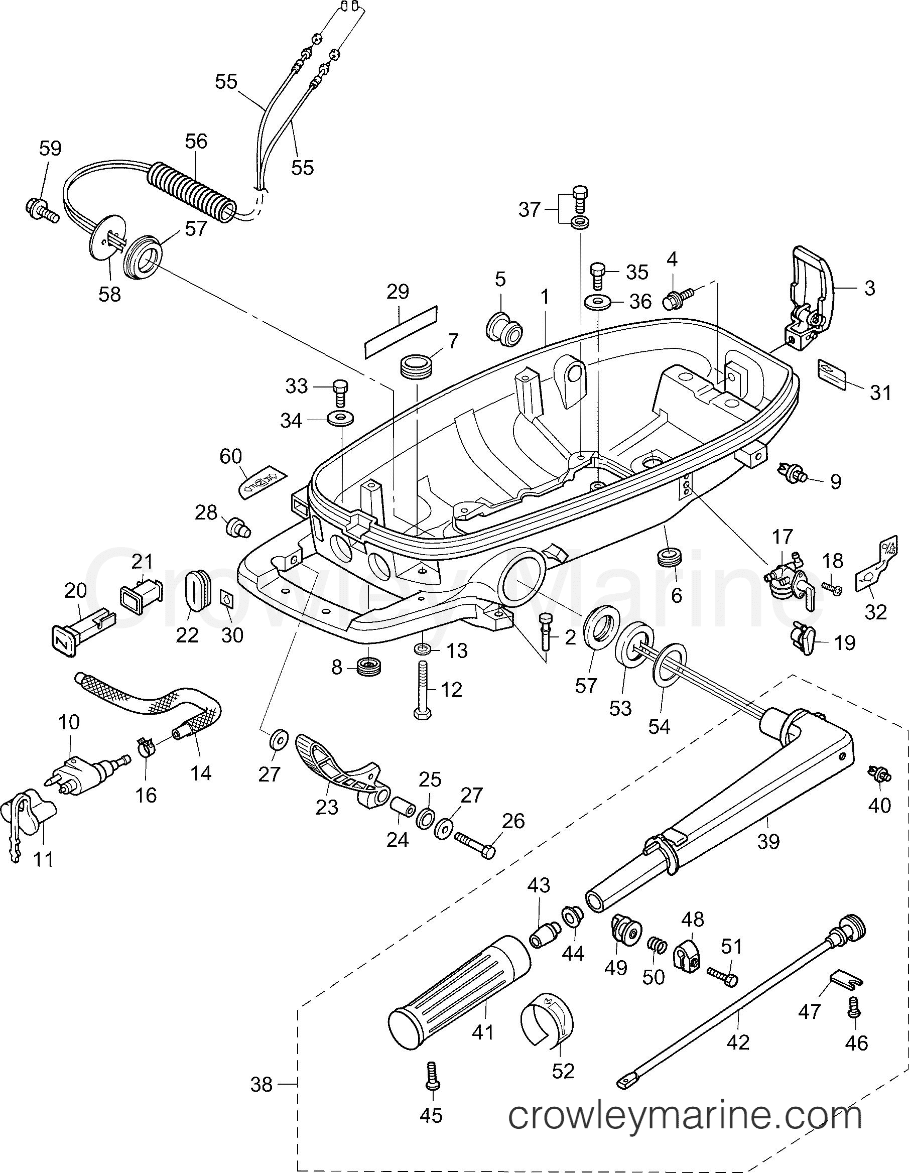 2012 Outboard 6 PORTABLE - E6RL4INS - LOWER ENGINE COVER