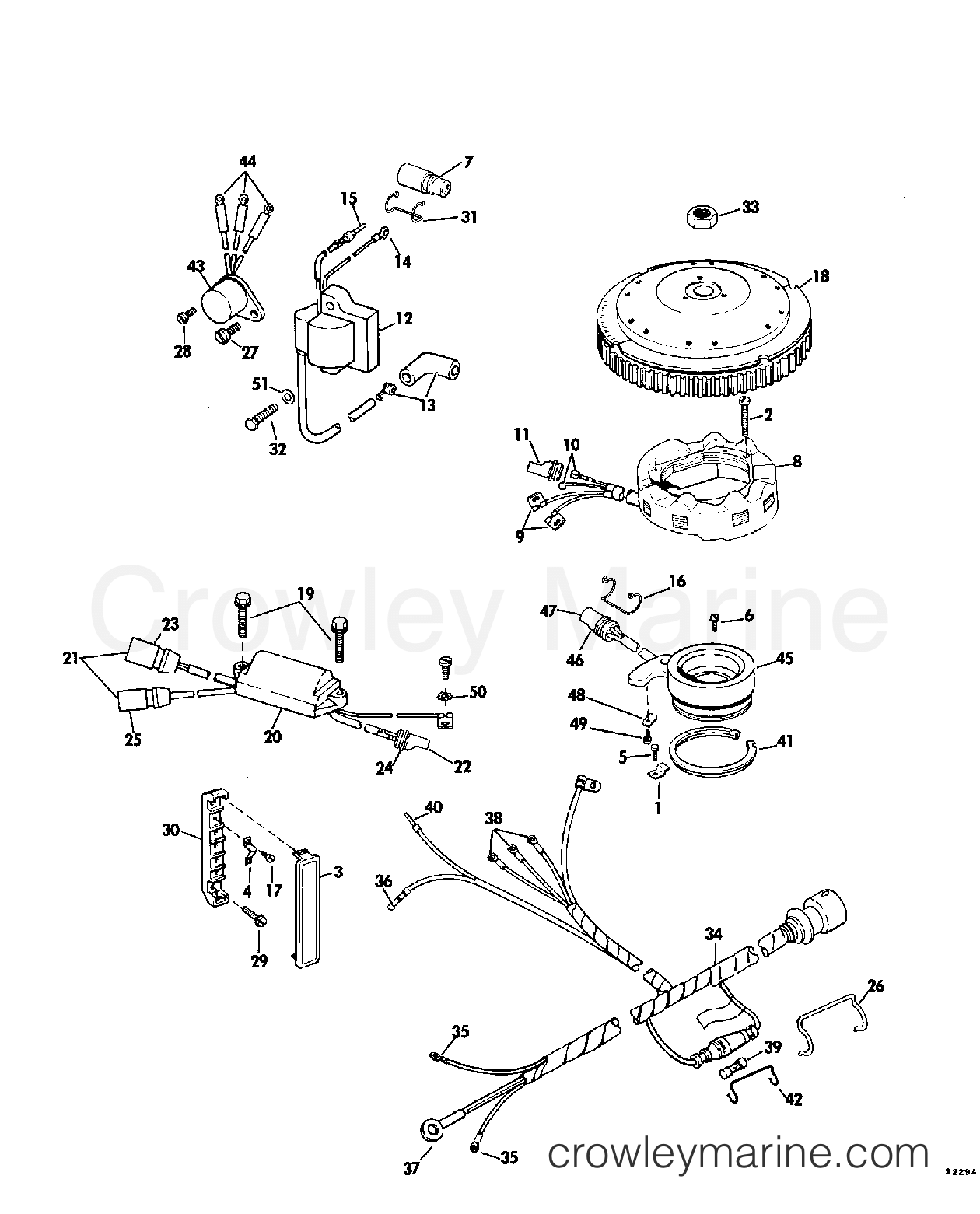 1979 Outboard 75 - 75ER79R - IGNITION SYSTEM