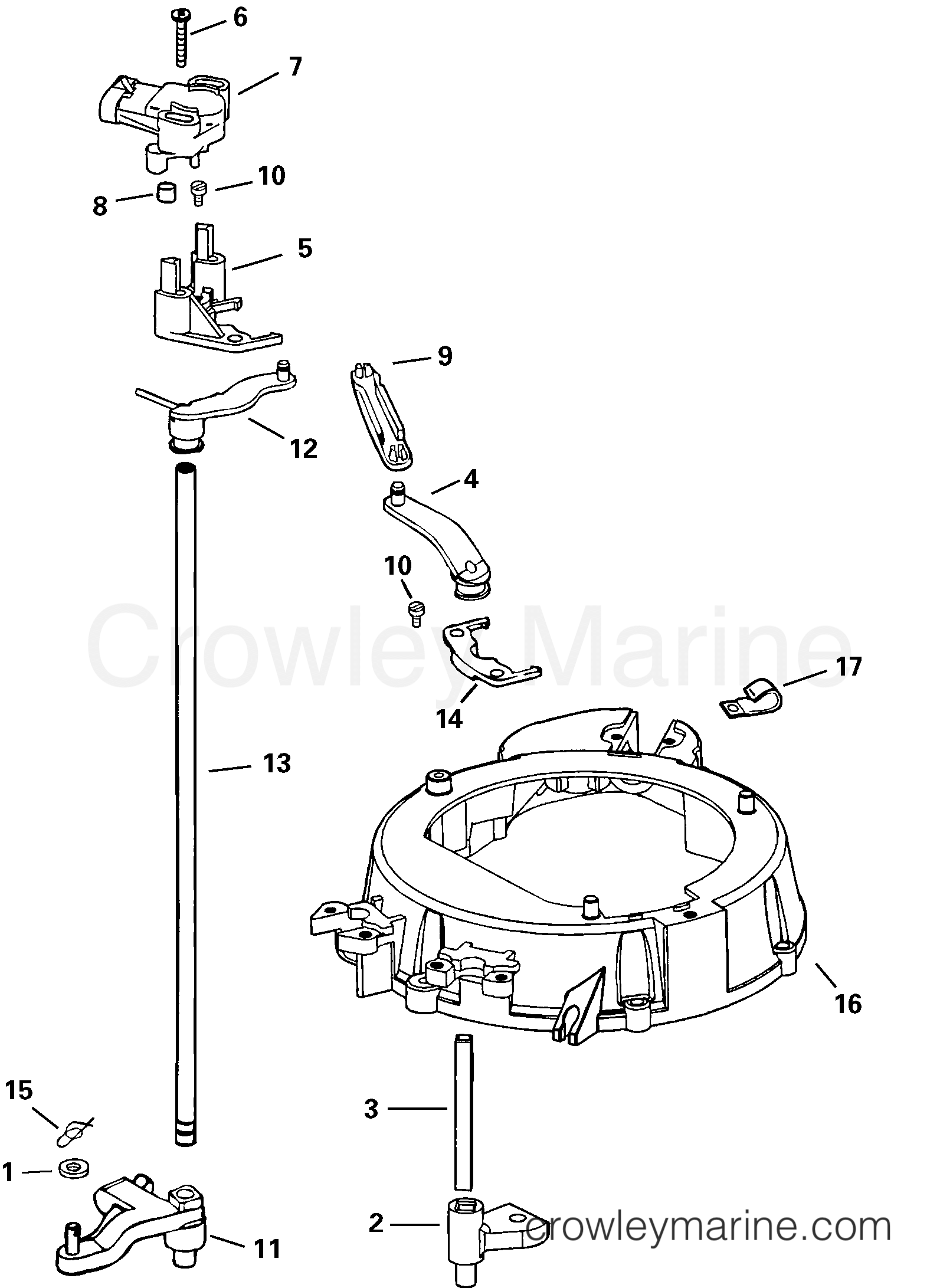 THROTTLE LINKAGE 2005 Evinrude Outboards 150 E150FPXSOC Crowley Marine