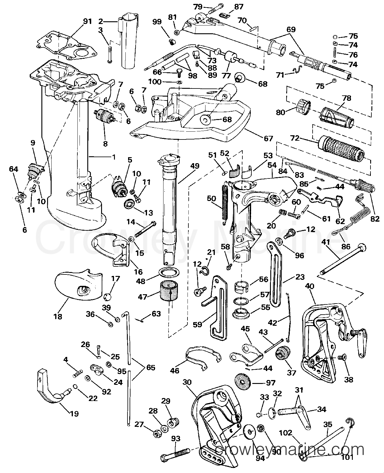 1989 Outboard 14 - VJ14RCEC - MIDSECTION