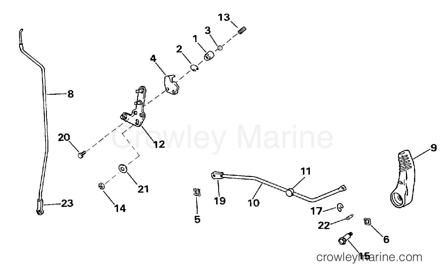 1998 Outboard 35 - SE35RWLECS - SHIFT LINKAGE