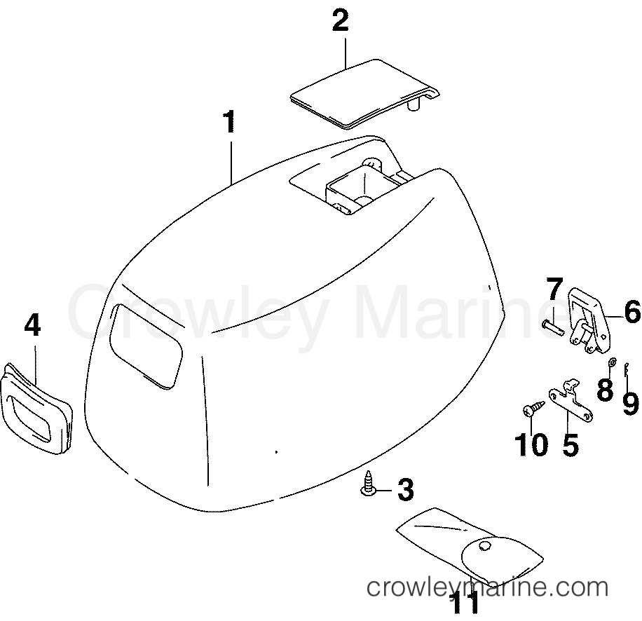 2005 Outboard 15 - J15TEL4SOA - ENGINE COVER
