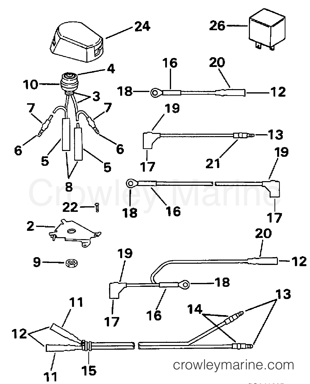 1997 Rigging Accessories - Electrical System - REMOTE SWITCH KIT - TROLLING MOTOR