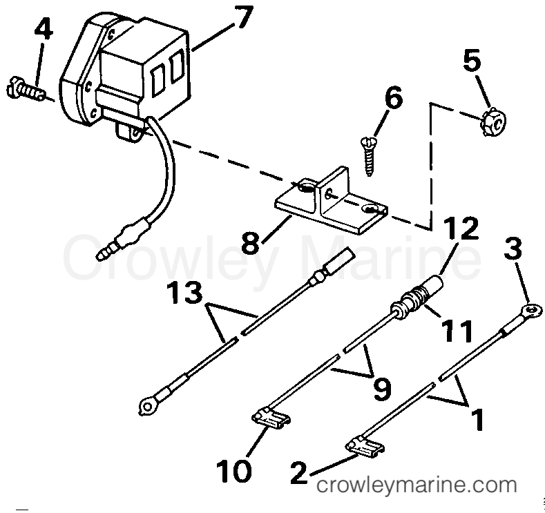 1989 Rigging OMC Stern Drive - All Models - AUDIBLE WARNING KIT