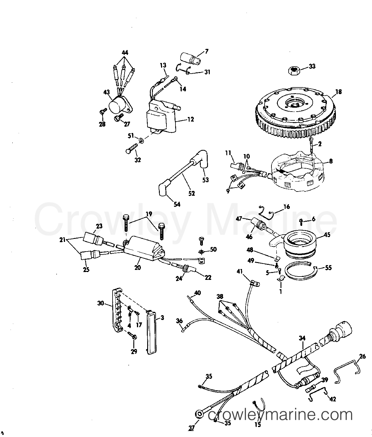 1982 Outboard 75 - J75ECNB - IGNITION SYSTEM