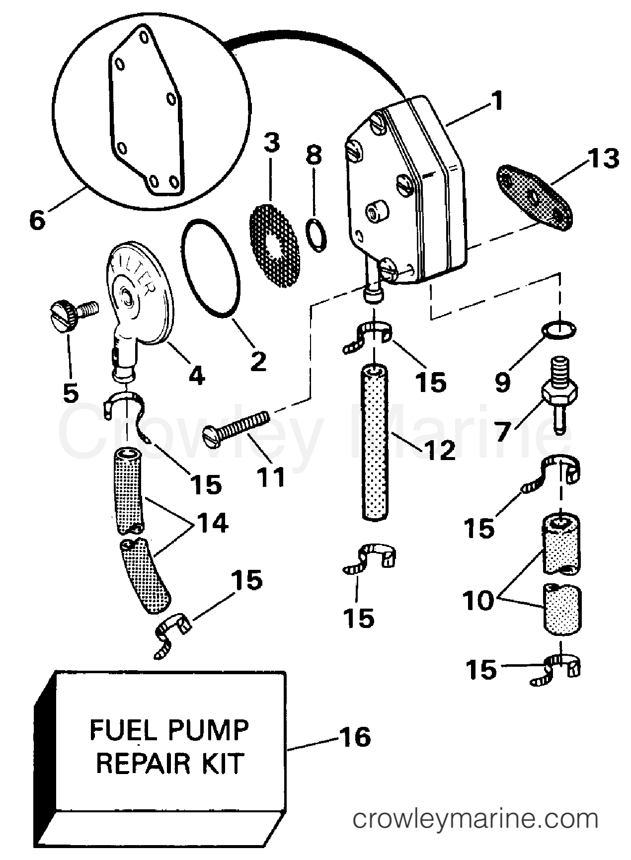 1992 Outboard 28 - J28ESLENE - FUEL PUMP