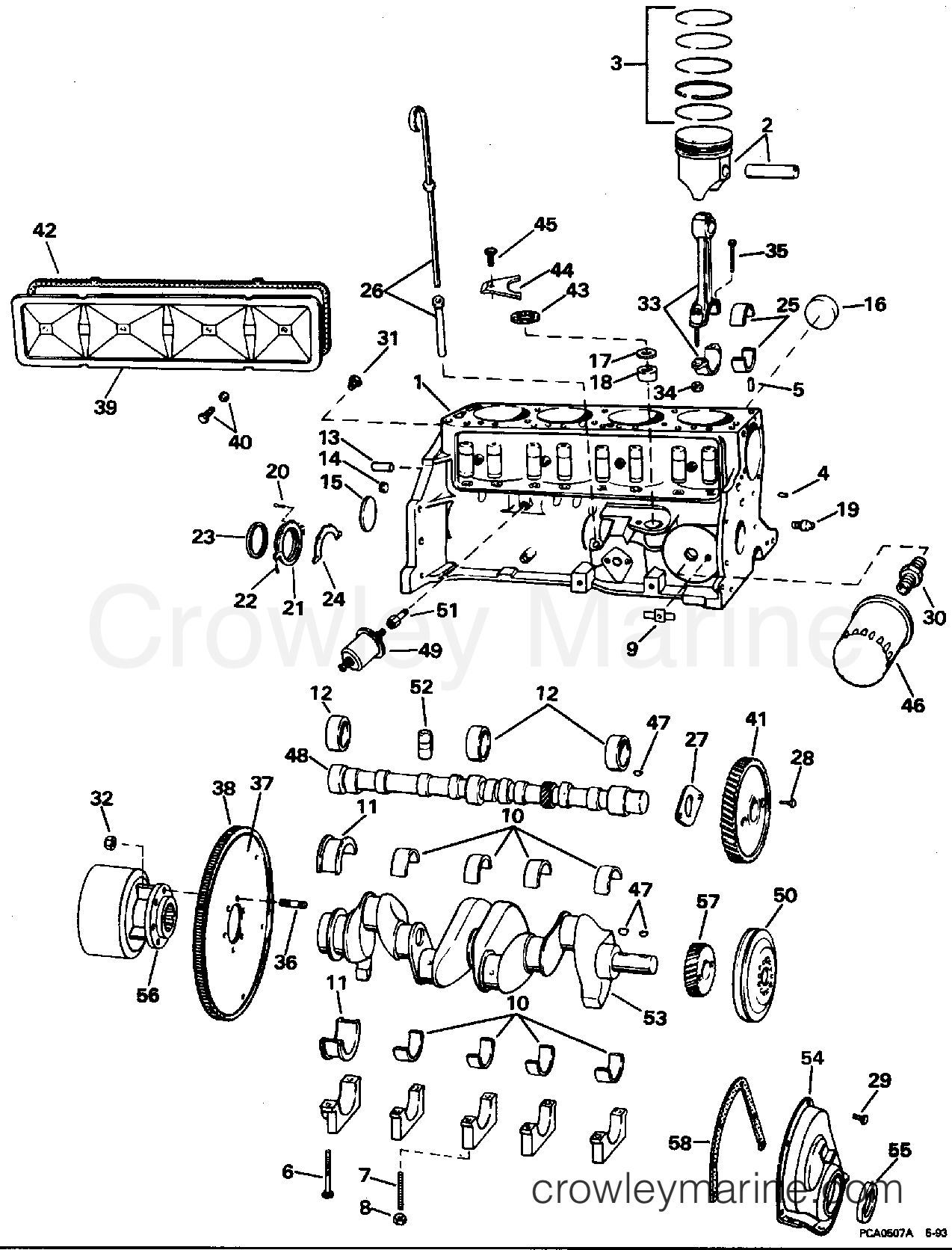 1995 Stern Drive 3 - 302CPHUB - CRANKCASE