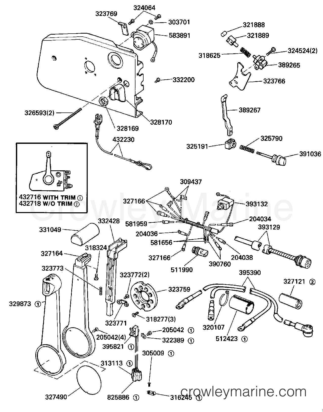 1989 Outboard 50 - TJ50TLCEC - REMOTE CONTROL
