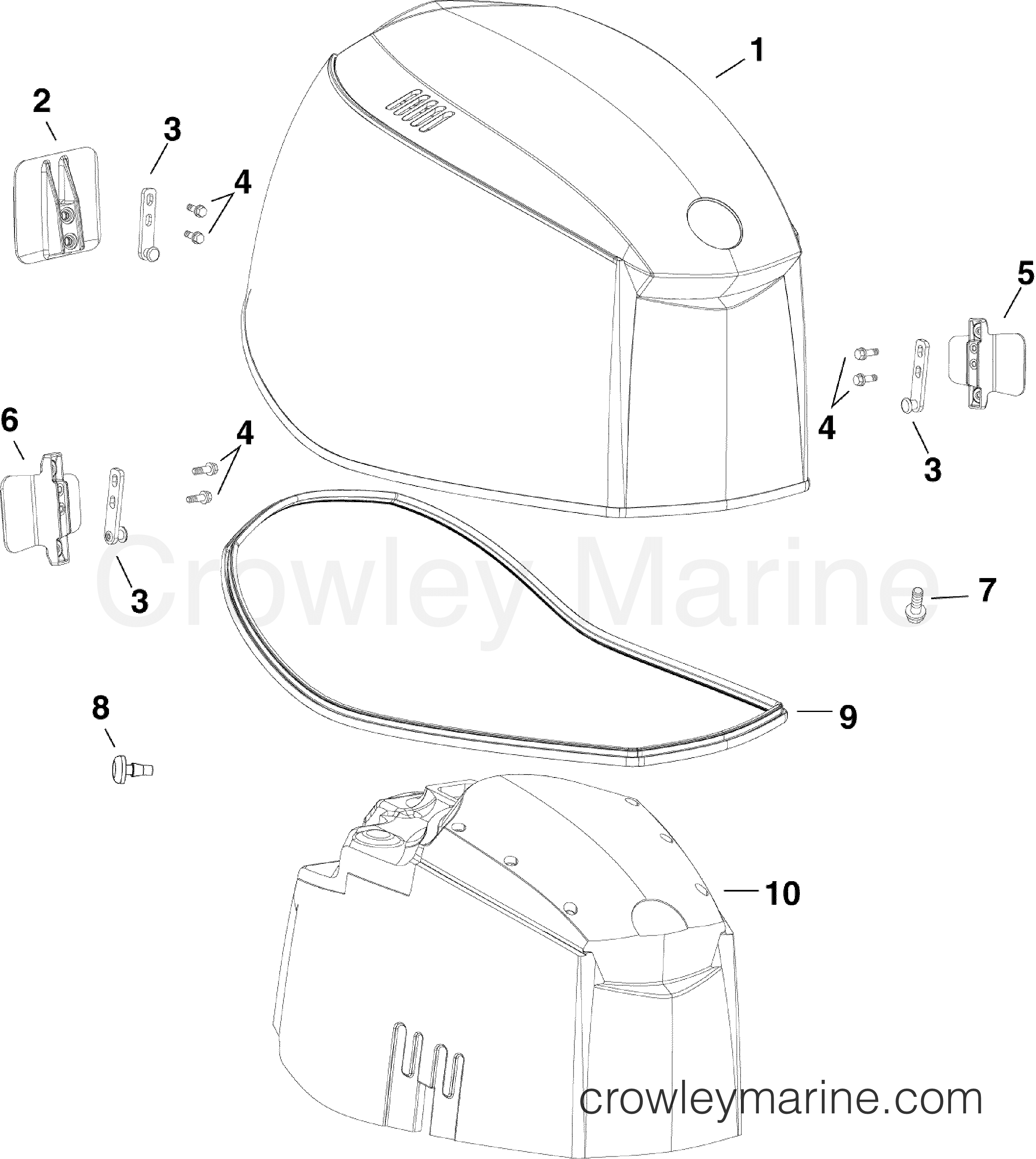 2010 Evinrude Outboards 250 - DE250CXISF ENGINE COVER section