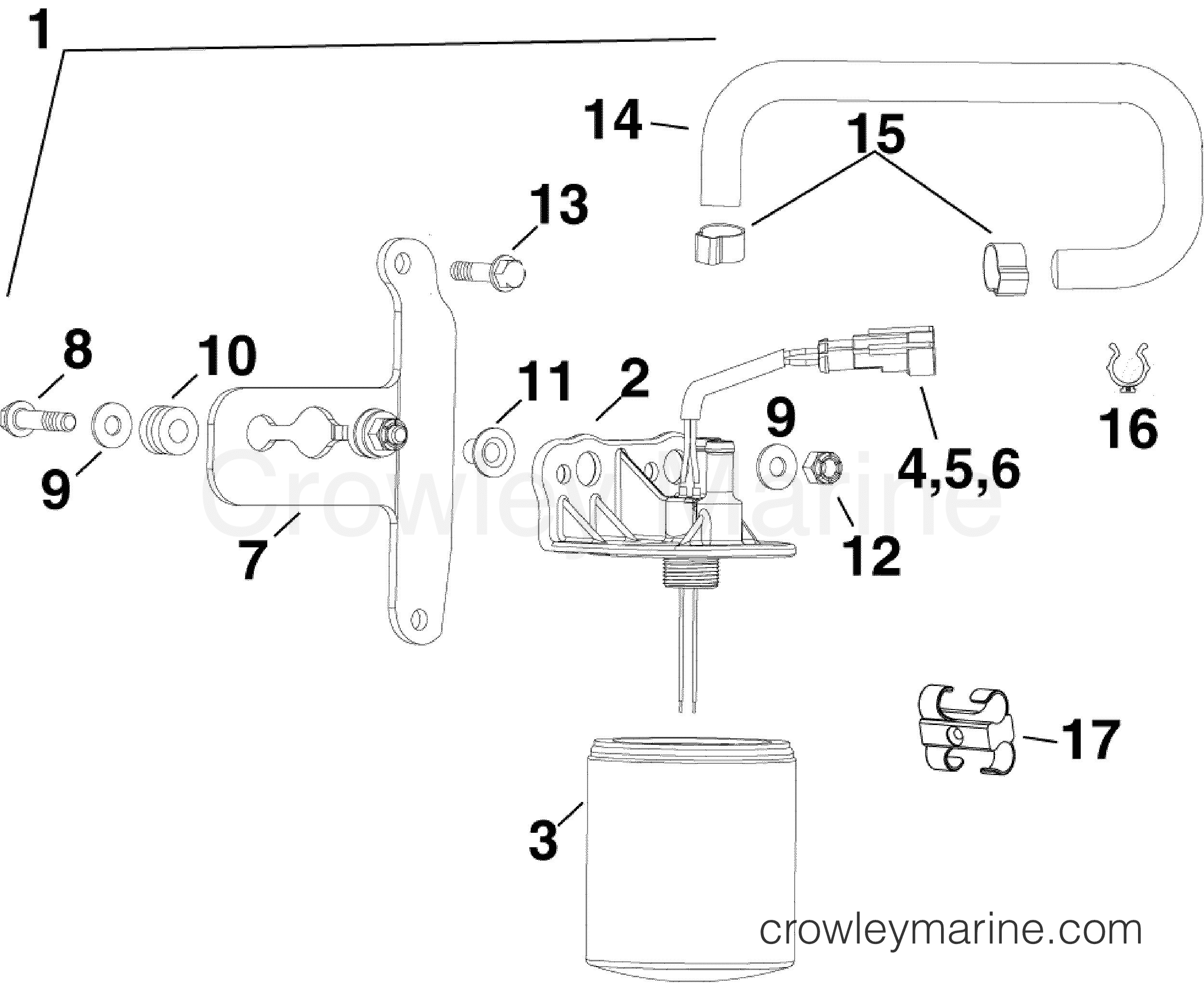 2012 Outboard 200 - 3.3L - E200HSLINF - FUEL FILTER