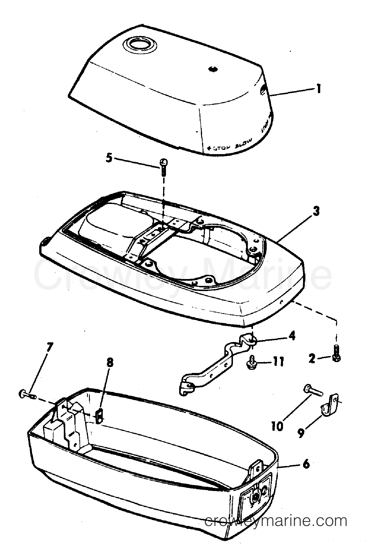 1983 Outboard 4 - J4BRHCTA - ENGINE COVER