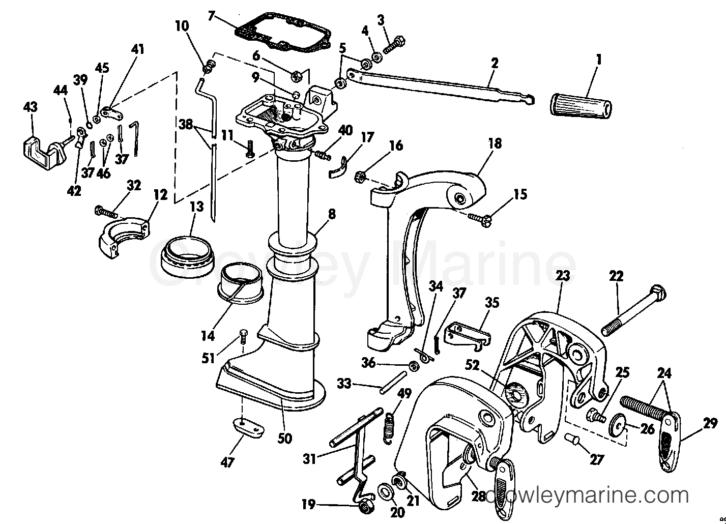 1988 Outboard 4 - J4BRHLCCS - MIDSECTION