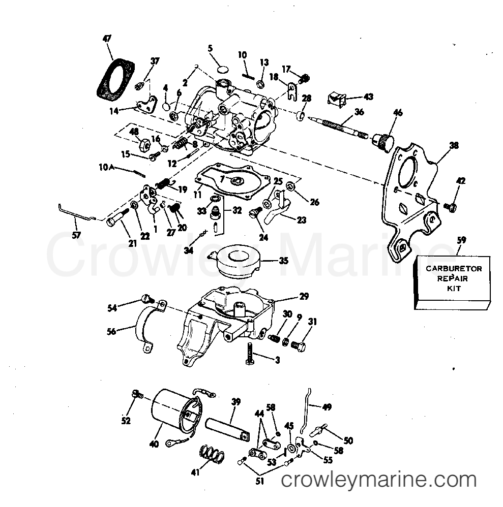 1982 Outboard 25 - J25ECNE - CARBURETOR