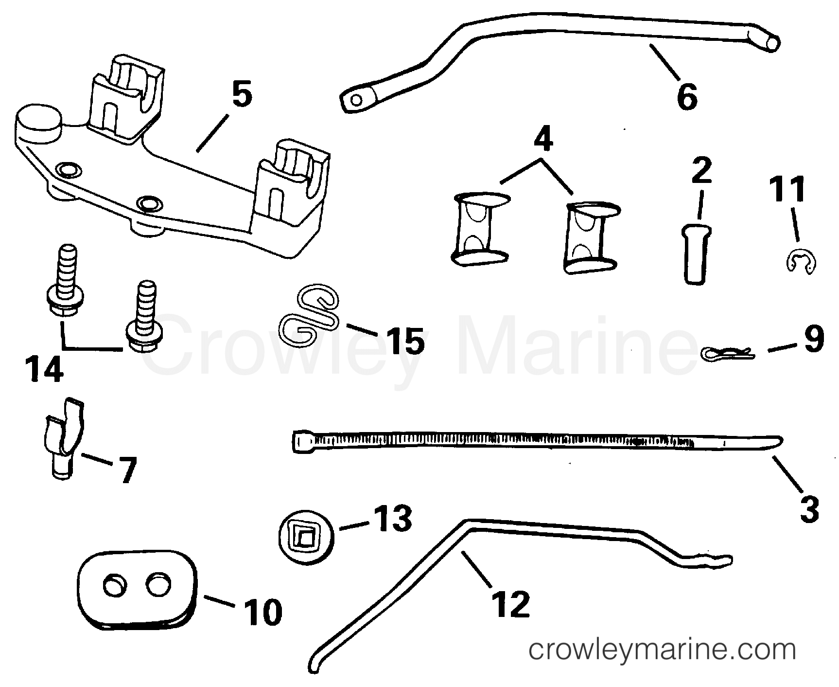 2000 Rigging Accessories - Remote Controls - REMOTE CONTROL ADAPTER KIT - 5, 6 (4-STROKE)