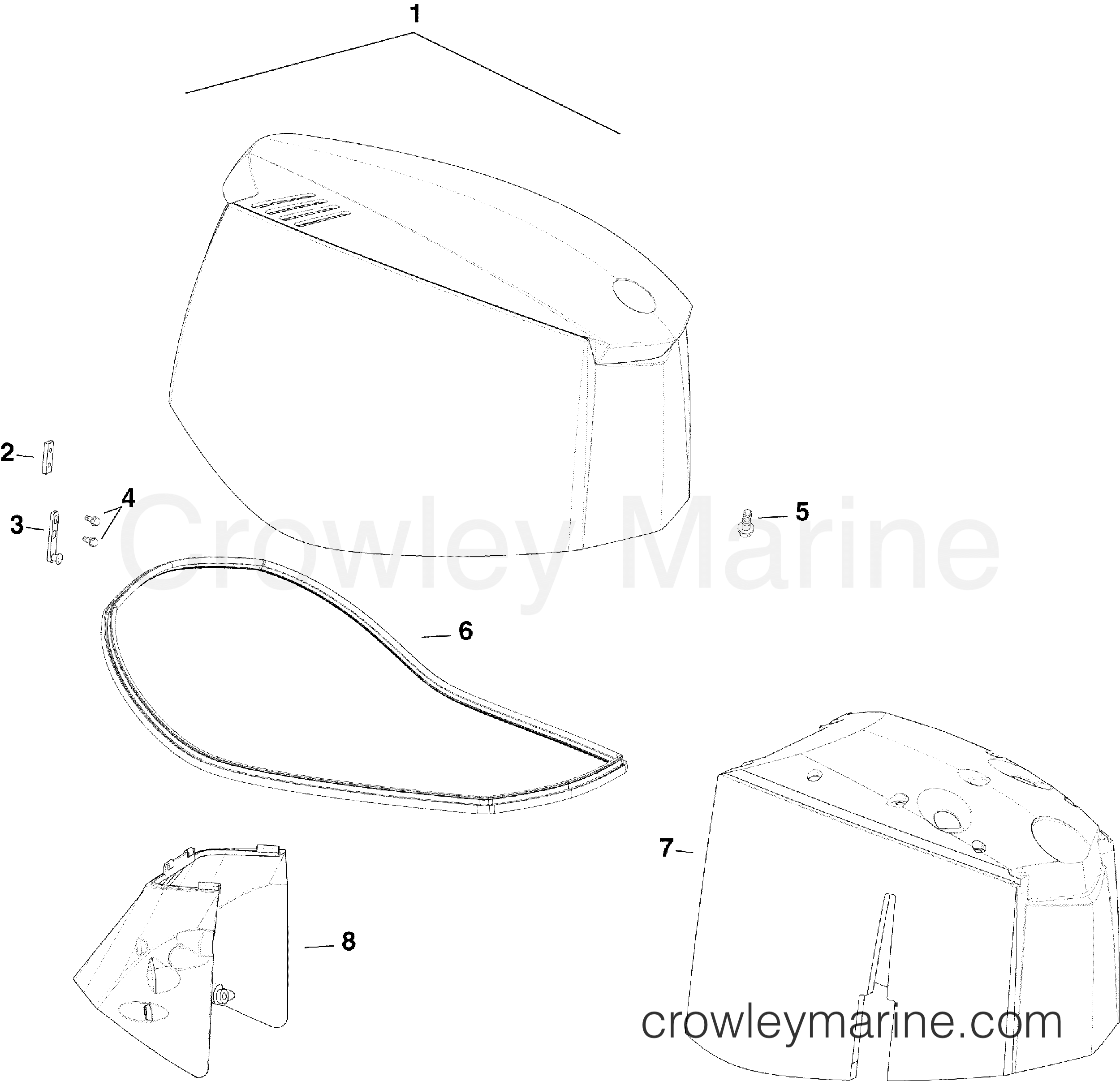 2007 Evinrude Outboards 150 - E150DBXSUF ENGINE COVER section