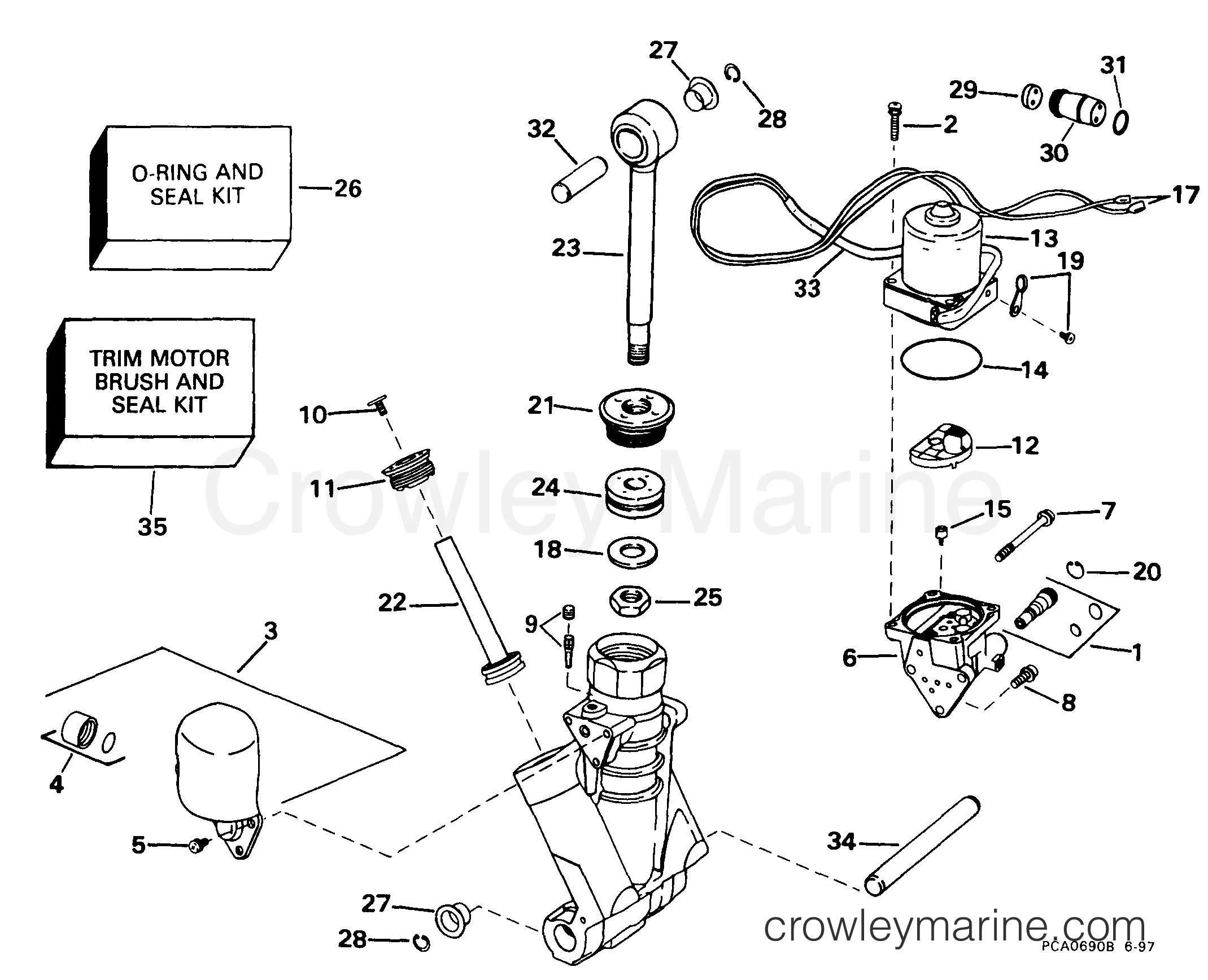 1999 Johnson Outboards 175 - BJ175PLEES - POWER TRIM/TILT HYDRAULIC ASSEMBLY section