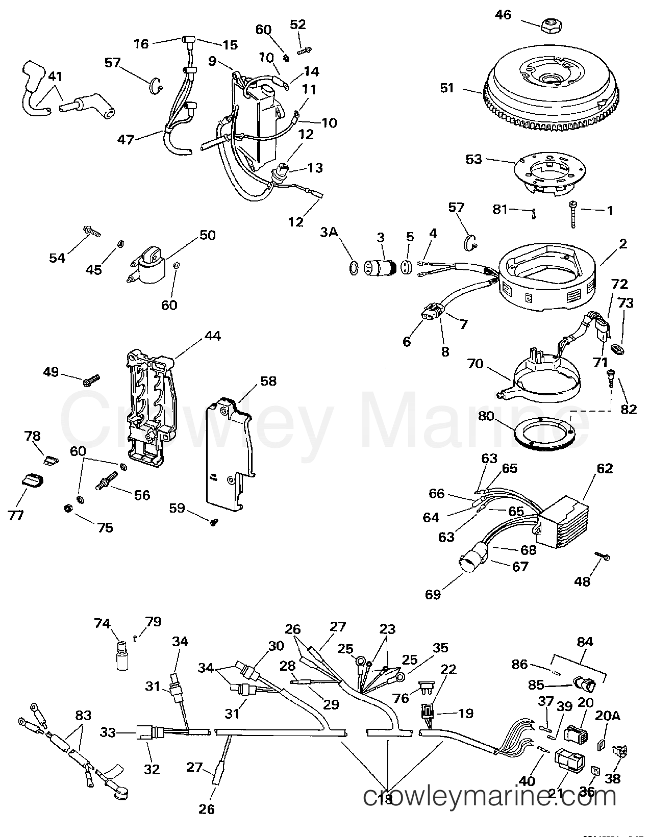 1997 Outboard 25 - E35RMLEUR - IGNITION SYSTEM - REMOTE