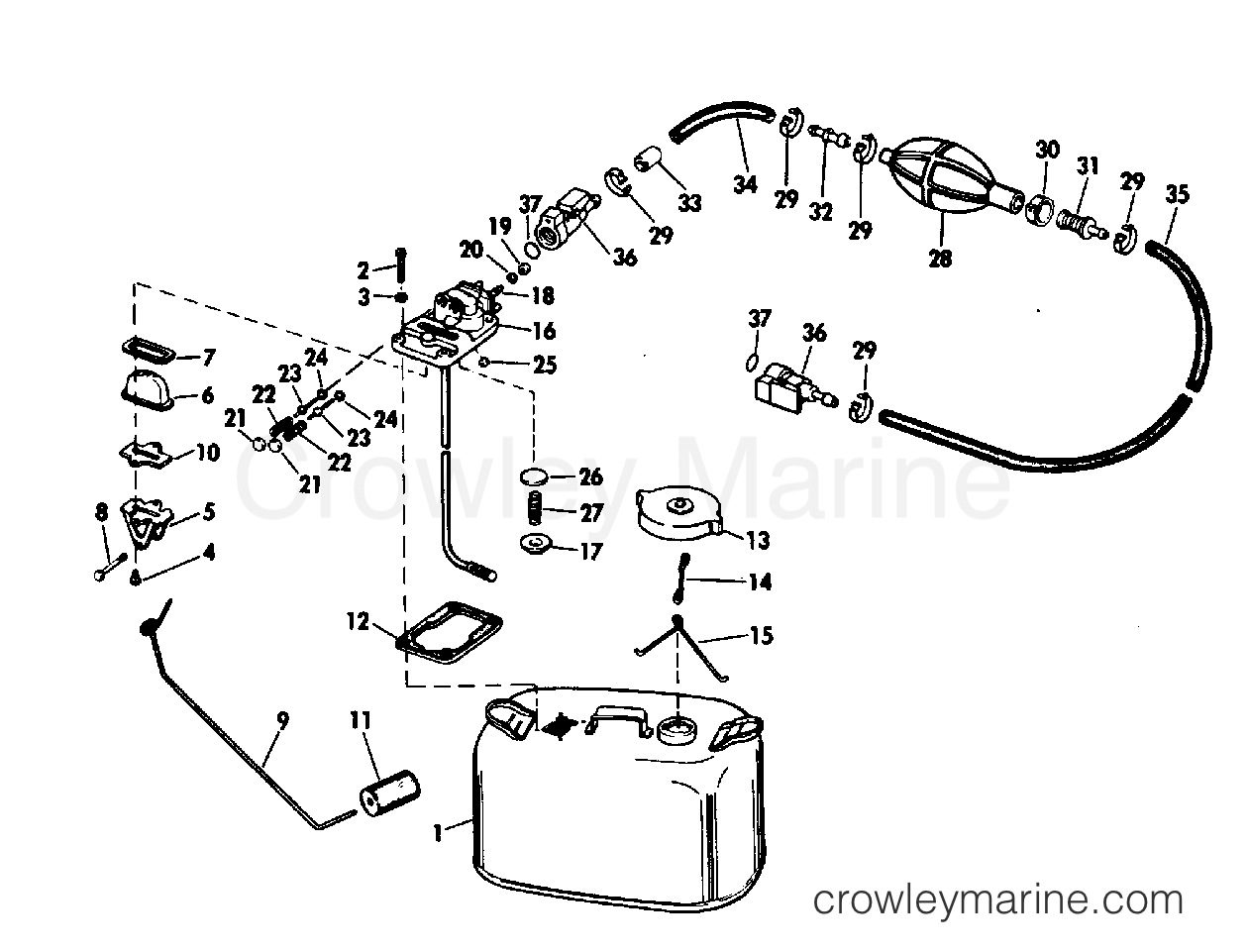 1982 Outboard 90 - E90TLCNB - FUEL TANK