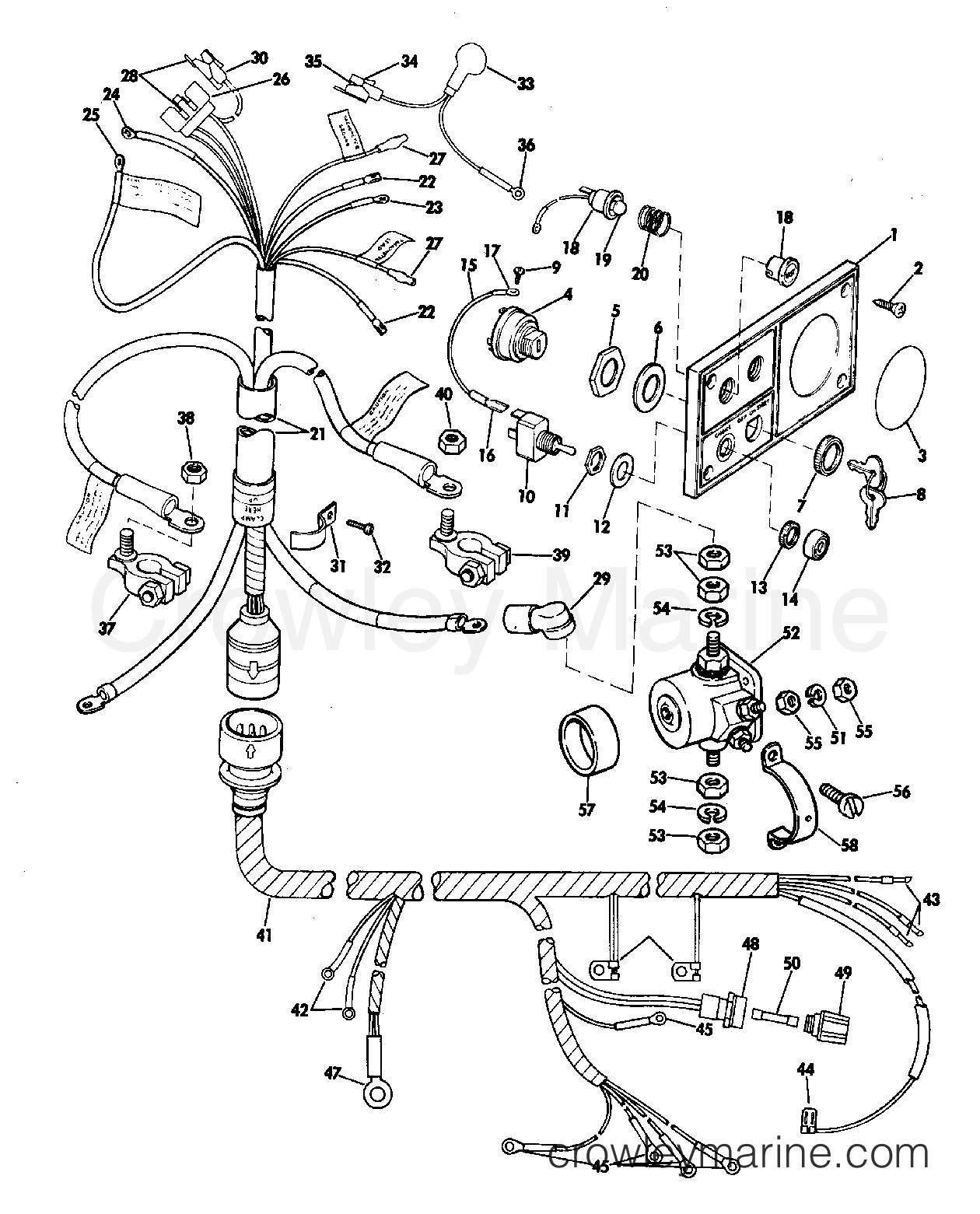 1969 Outboard 85 - 85993E - INSTRUMENTS AND CABLE GROUP