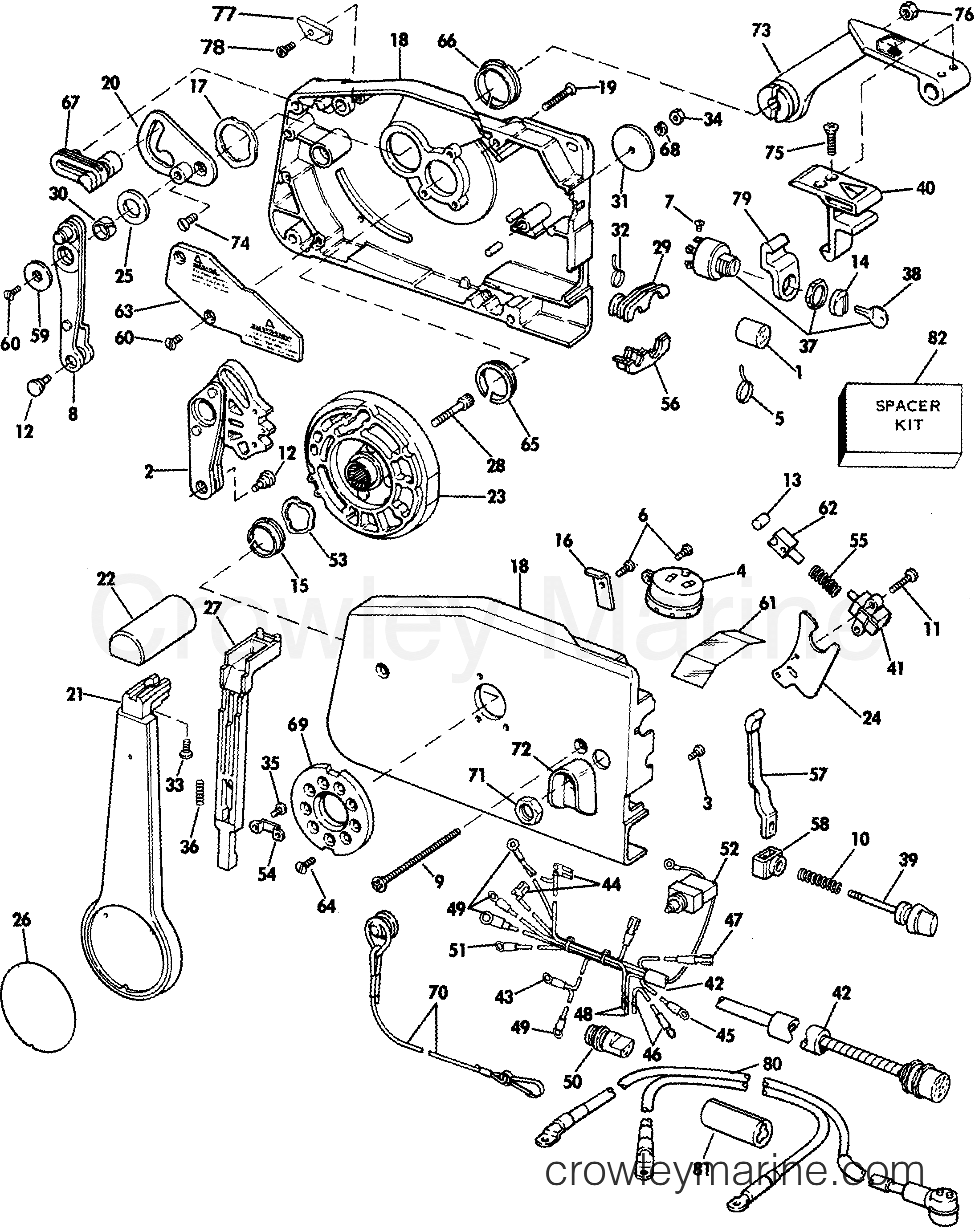 1985 Outboard 30 - E30RLCOA - REMOTE CONTROL