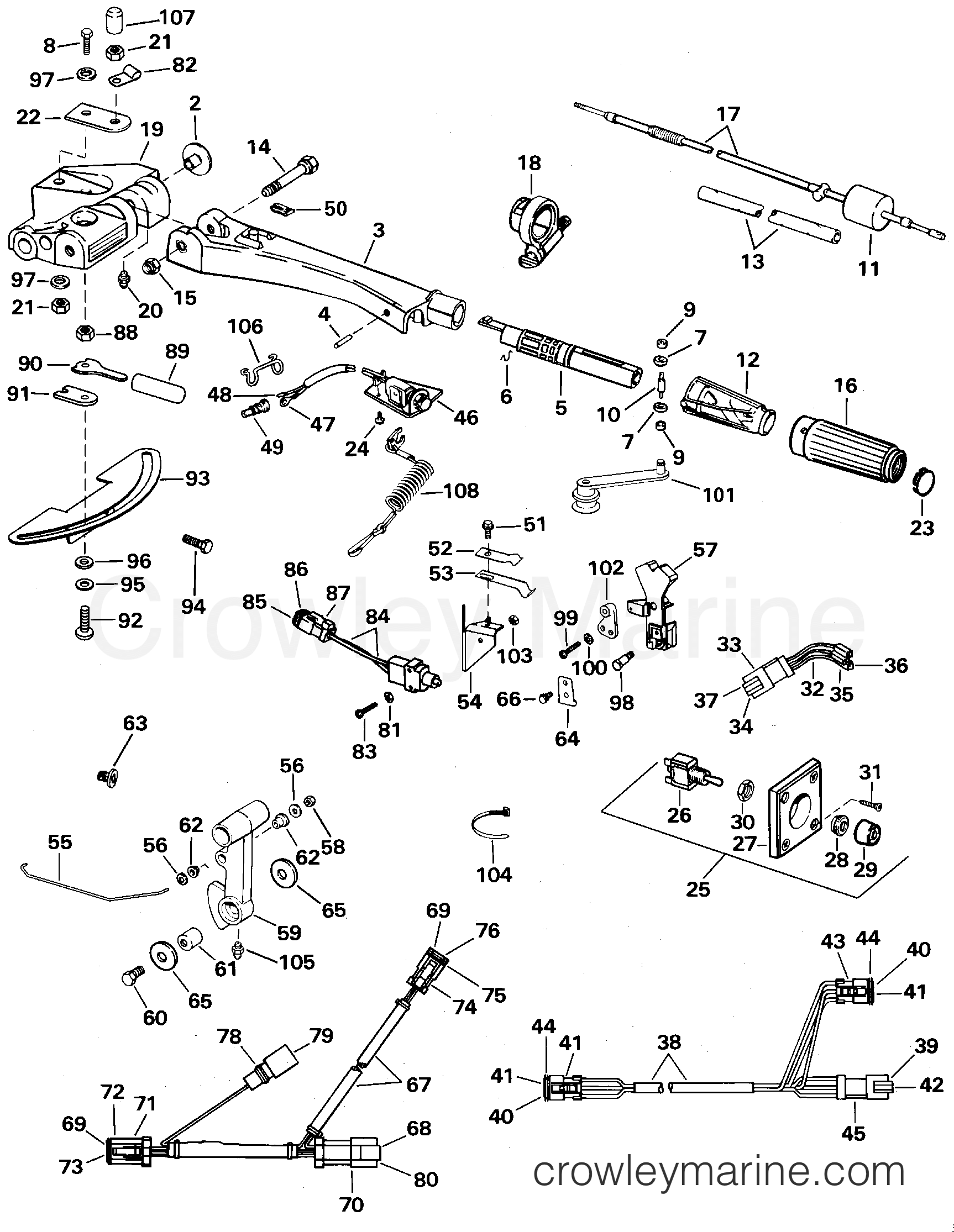 2000 Rigging Accessories - Steering - TILLER CONVERSION KIT - V4 60° NON-FFI™