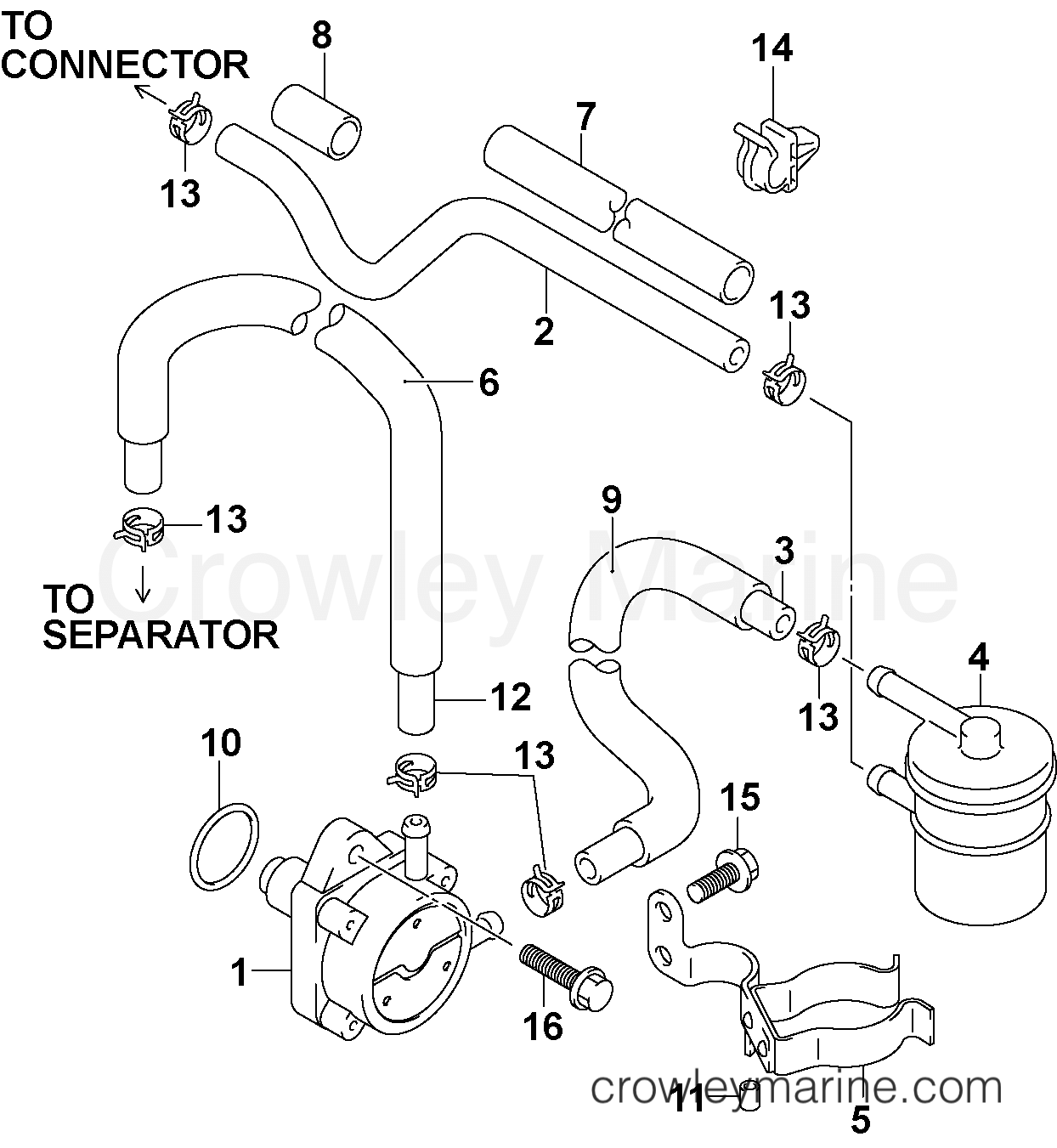 2004 Outboard 140 - J140PL4SRC - FUEL PUMP