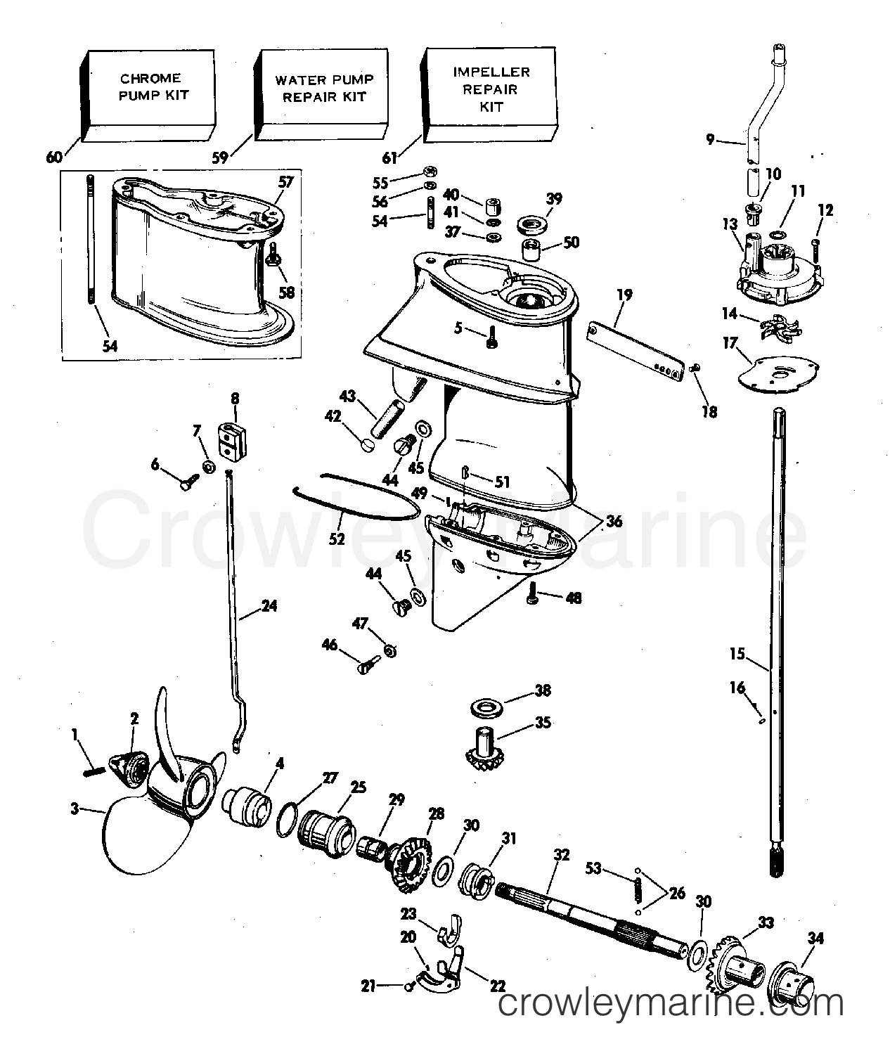 1978 Outboard 25 - 25E78C - GEARCASE - 25