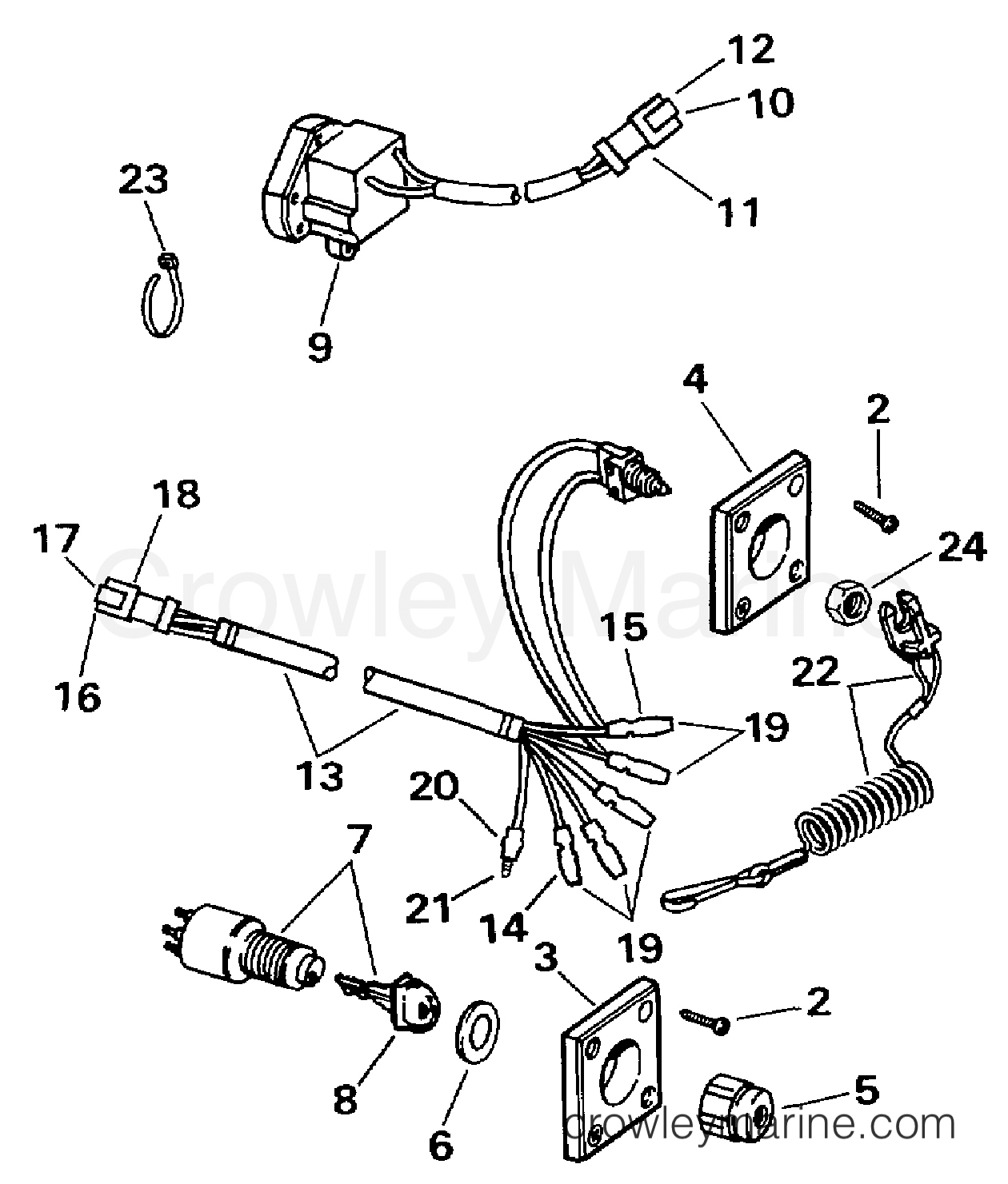 1997 Rigging Accessories - Electrical System - IGNITION SWITCH & REMOTE STOP SWITCH