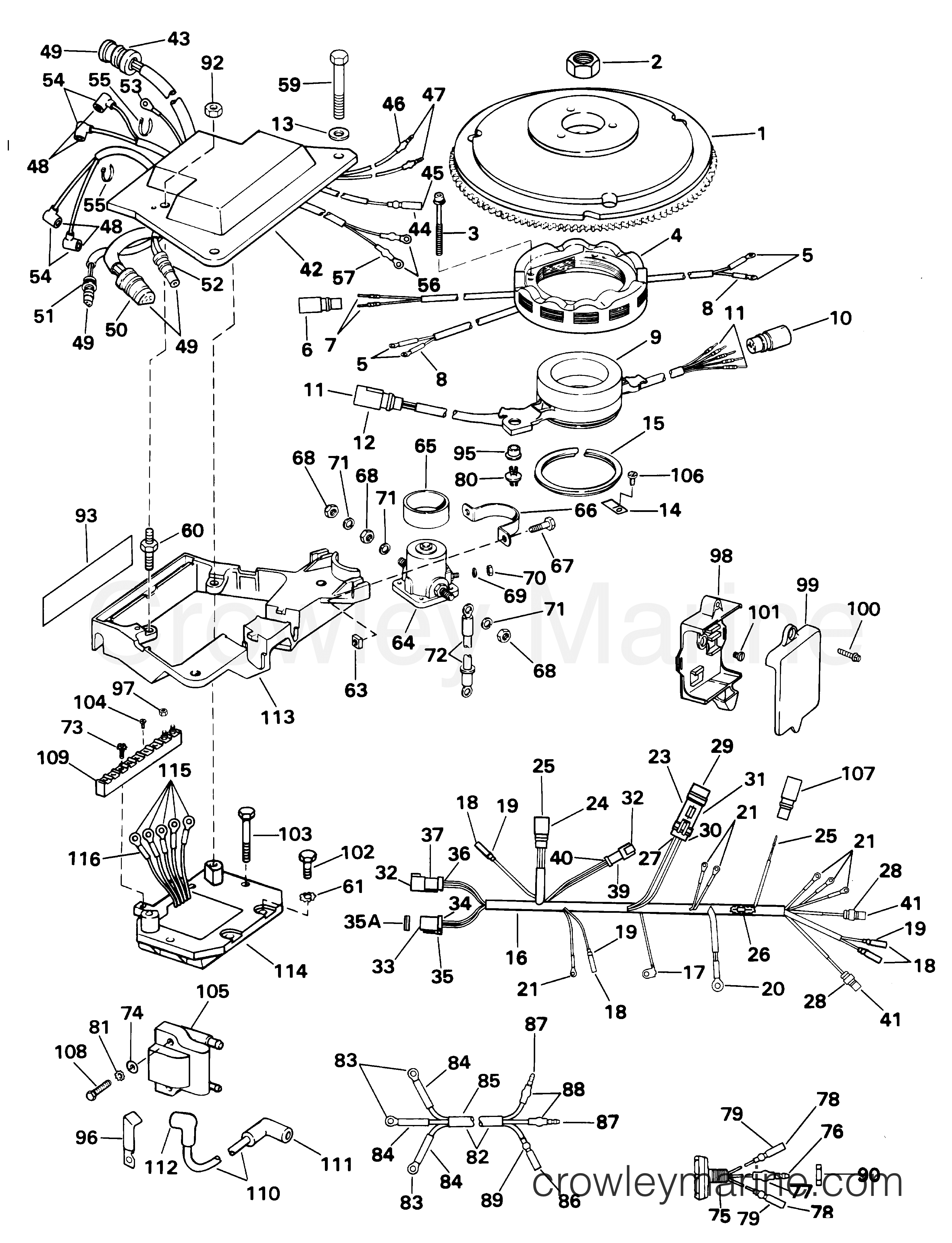 2001 Outboard 135 - J135VLSIF - IGNITION