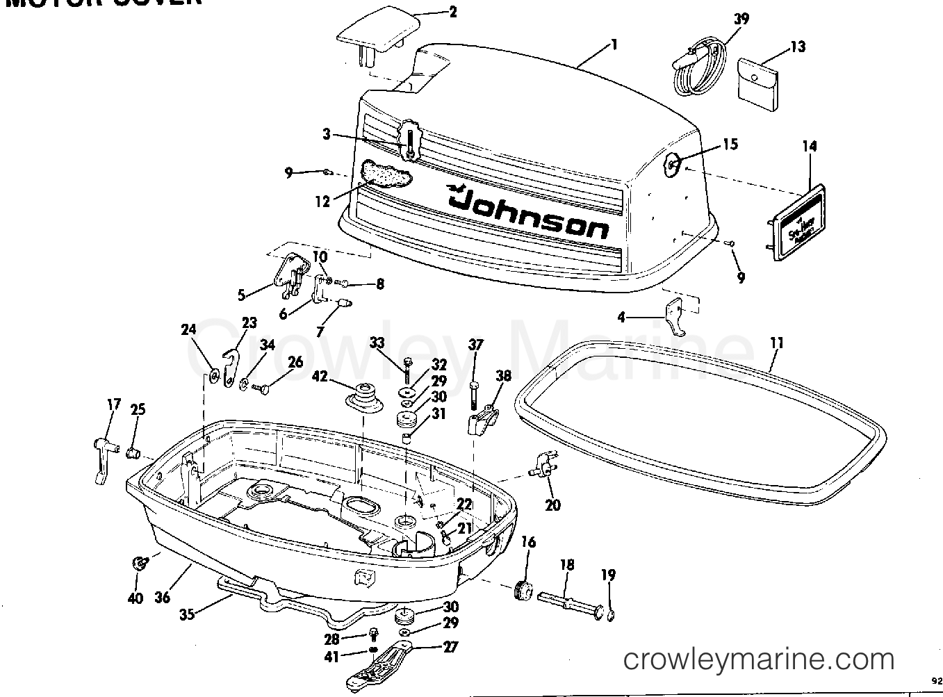 1979 Outboard 35 - 35EL79A - MOTOR COVER