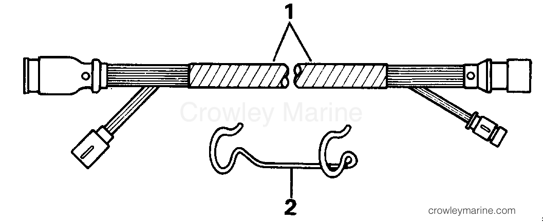 1987 Rigging OMC Stern Drive - All Models - EXTENSION HARNESS-INSTRUMENTS & TRIM CABLE