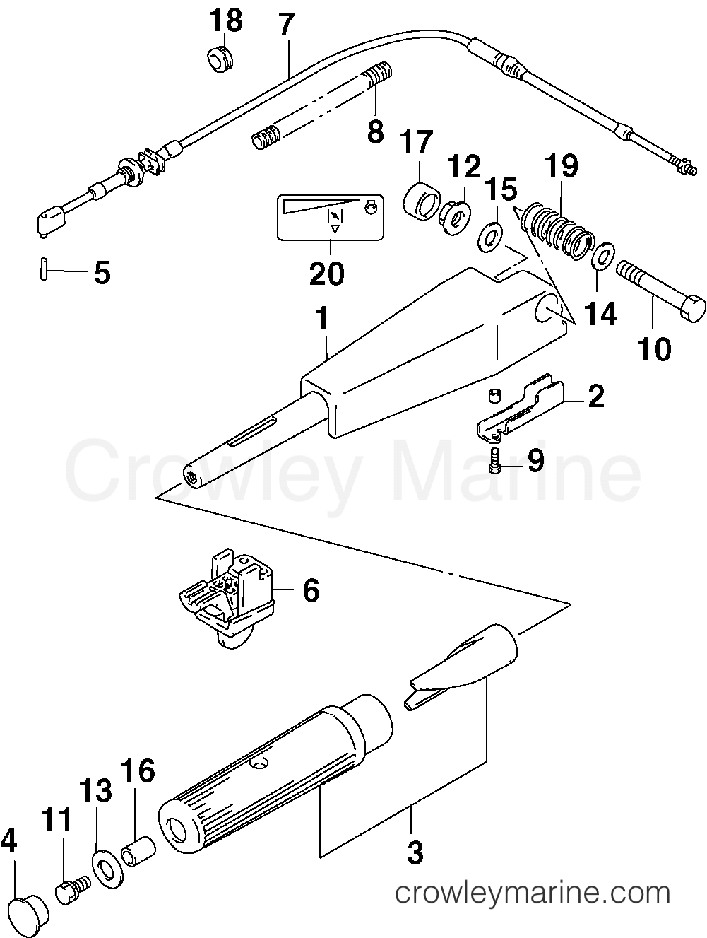 2003 Outboard 15 - J15TEL4STC - STEERING  HANDLE