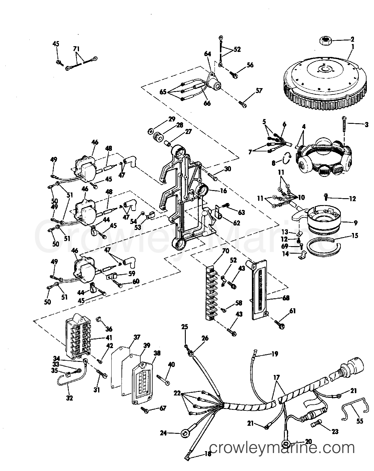 1973 Outboard 65 - 65372R - IGNITION SYSTEM