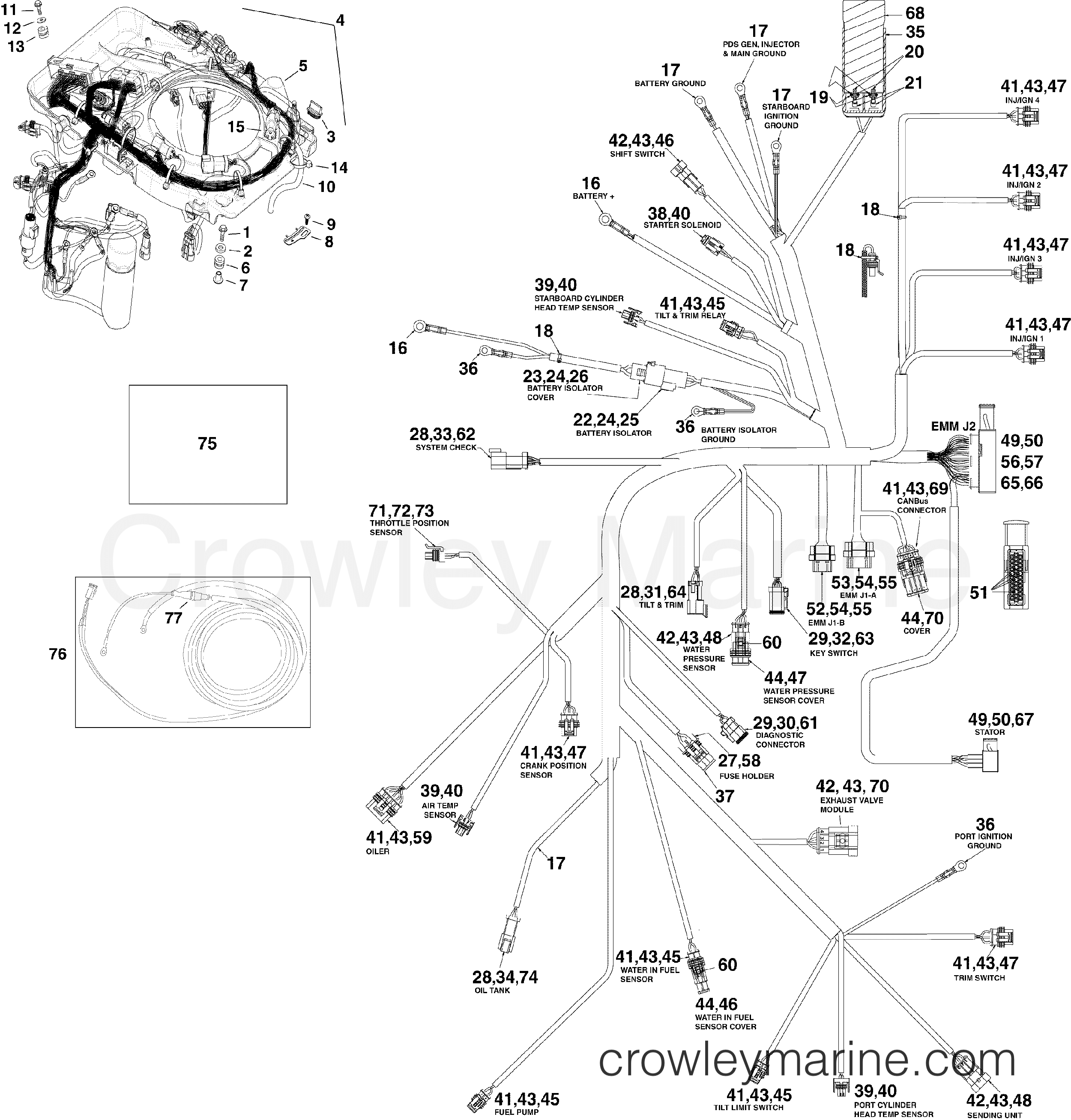 2007 Outboard 115 - E115DPLSUC - ELECTRICAL HARNESS