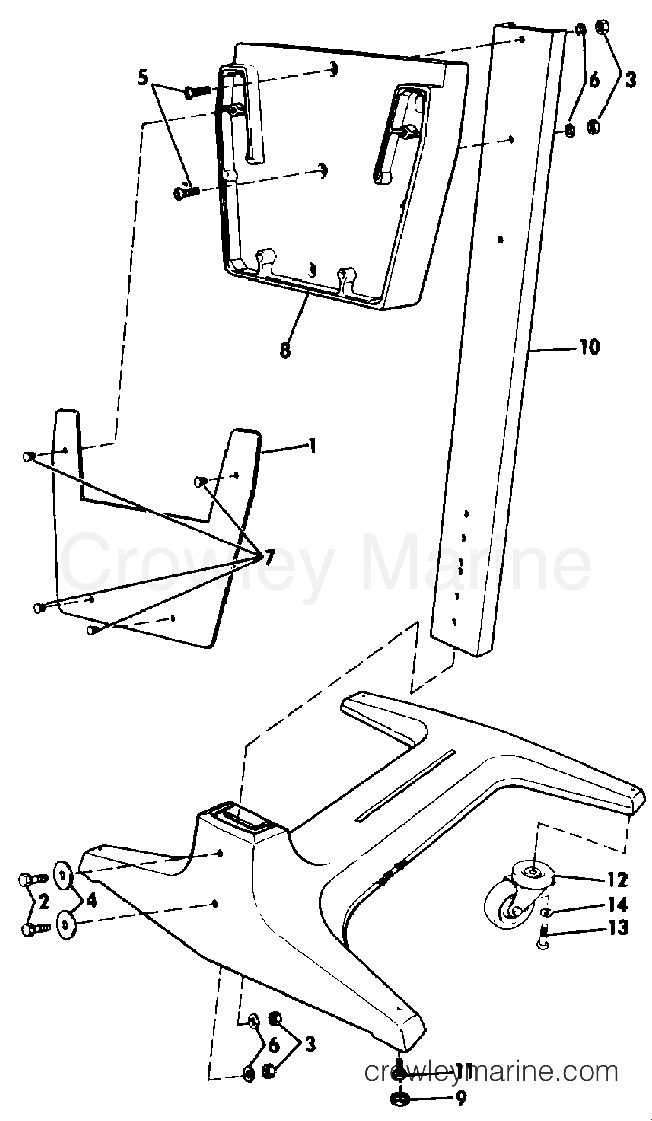 1987 Rigging Accessories - Miscellaneous - ENGINE DISPLAY STAND - 40 THRU V6