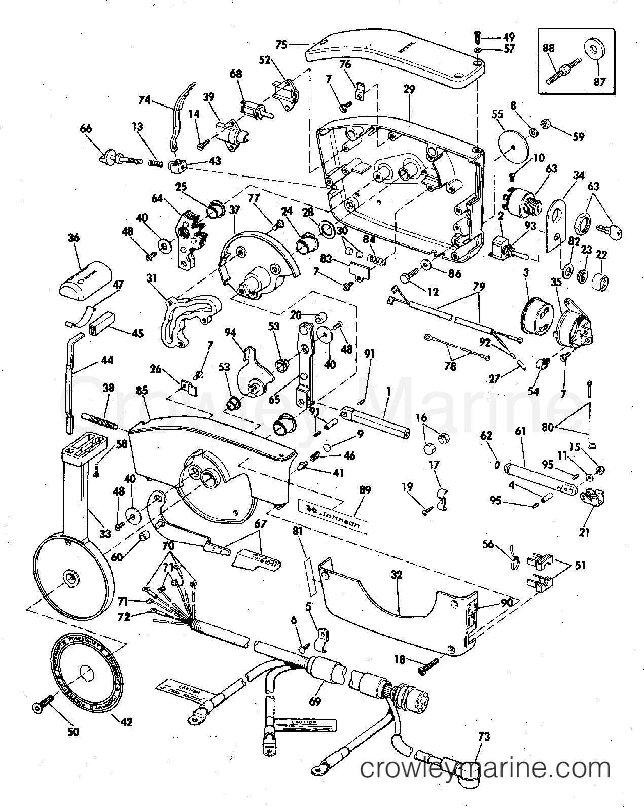 1973 Outboard 50 - 50RL73R - REMOTE CONTROL